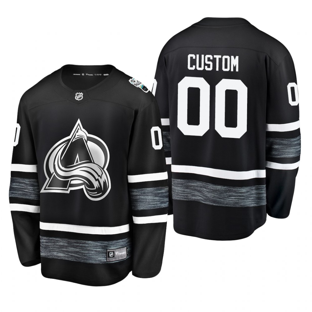 Men's Avalanche Custom #00 2019 NHL All-Star Player Steal Jersey - Black