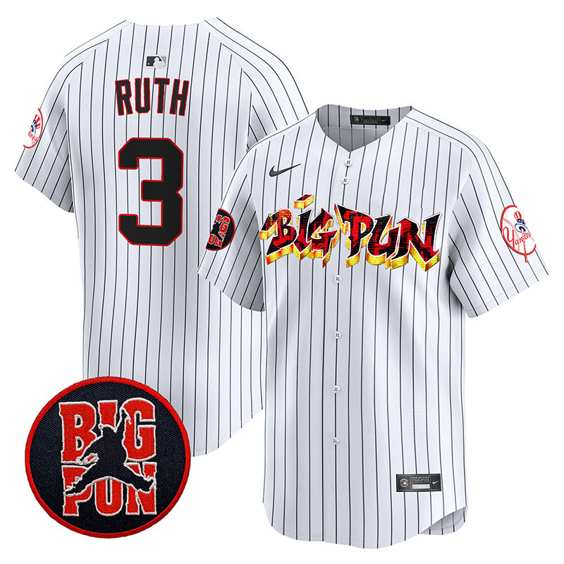 Men's Babe Ruth New York Yankees Big Pun Vapor Premier Limited Pinstripe Jersey - All Stitched