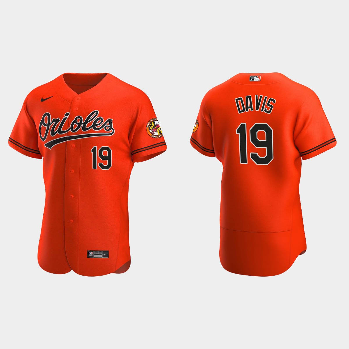 Men's Baltimore Orioles Chris Davis 2020 Alternate Jersey - Orange