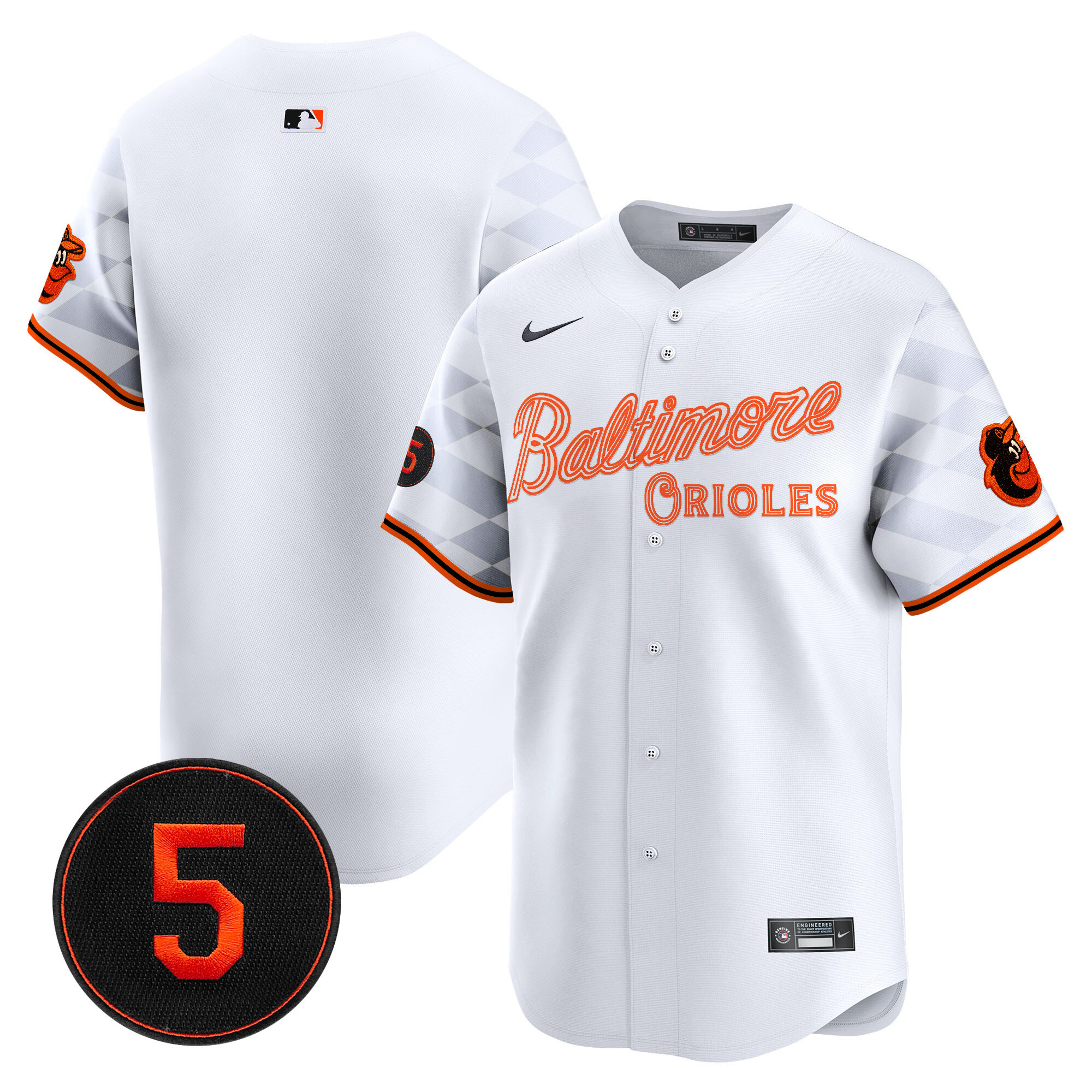 Men's Baltimore Orioles City Light Vapor Premier Limited White Jersey - All Stitched