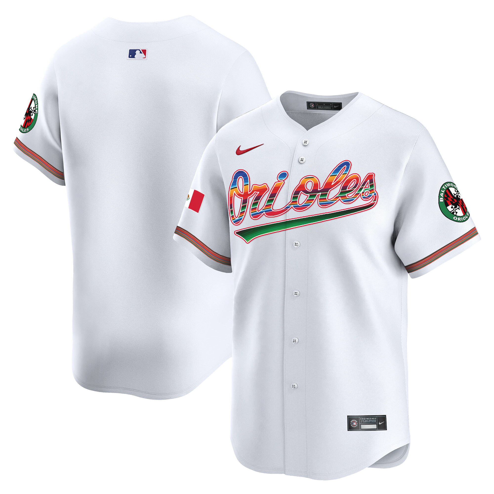 Men's Baltimore Orioles Mexico Vapor Premier Limited White Jersey - All Stitched