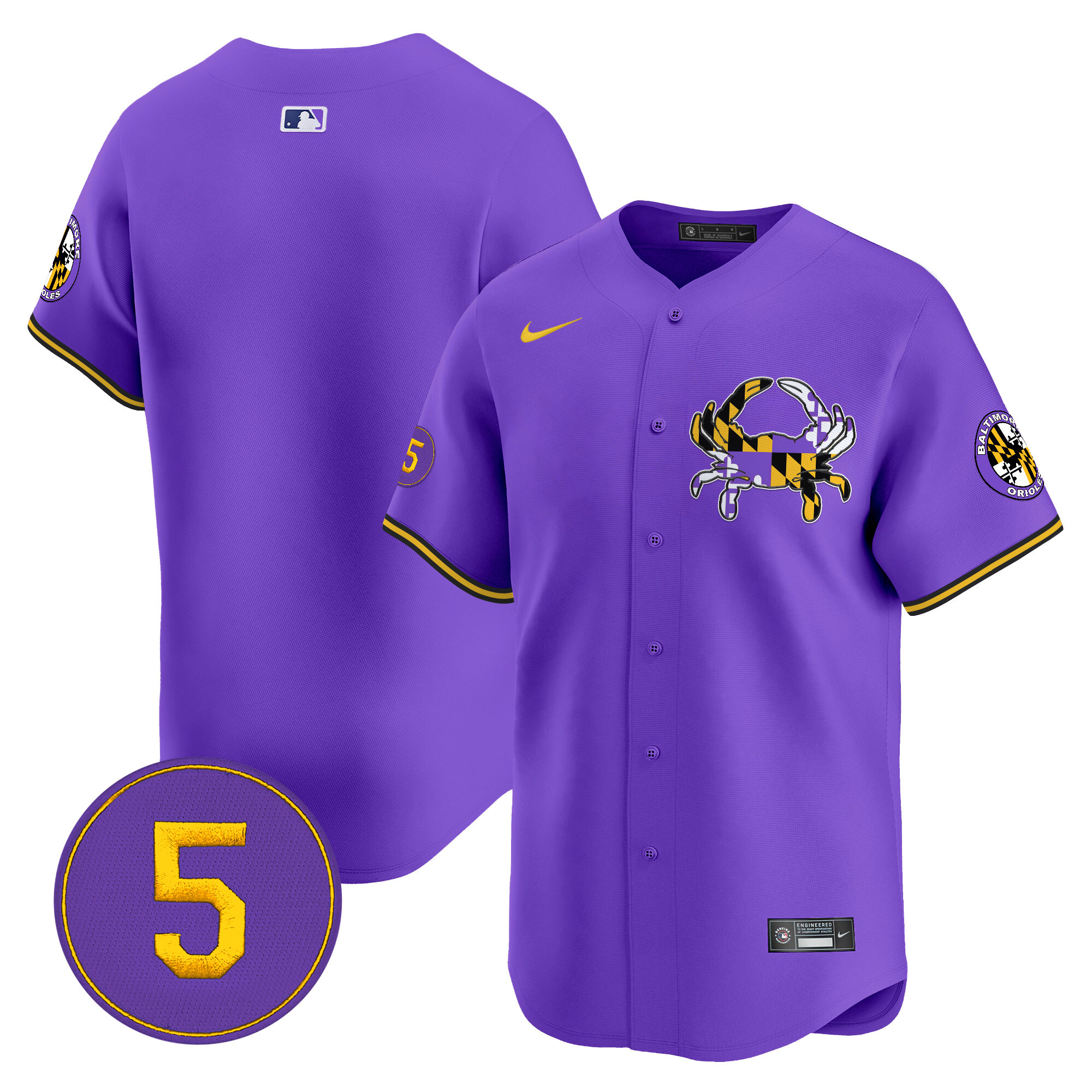 Men's Baltimore Orioles Purple Vapor Premier Limited Purple Jersey - All Stitched