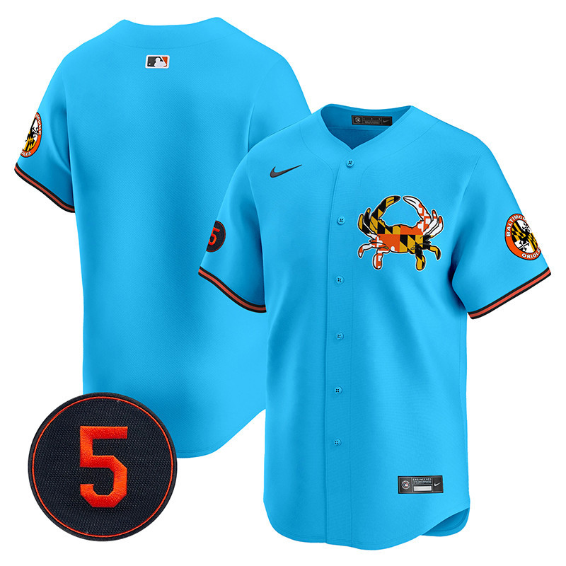 Men's Baltimore Orioles Robinson Patch Vapor Premier Limited Light Blue Jersey V3 - All Stitched