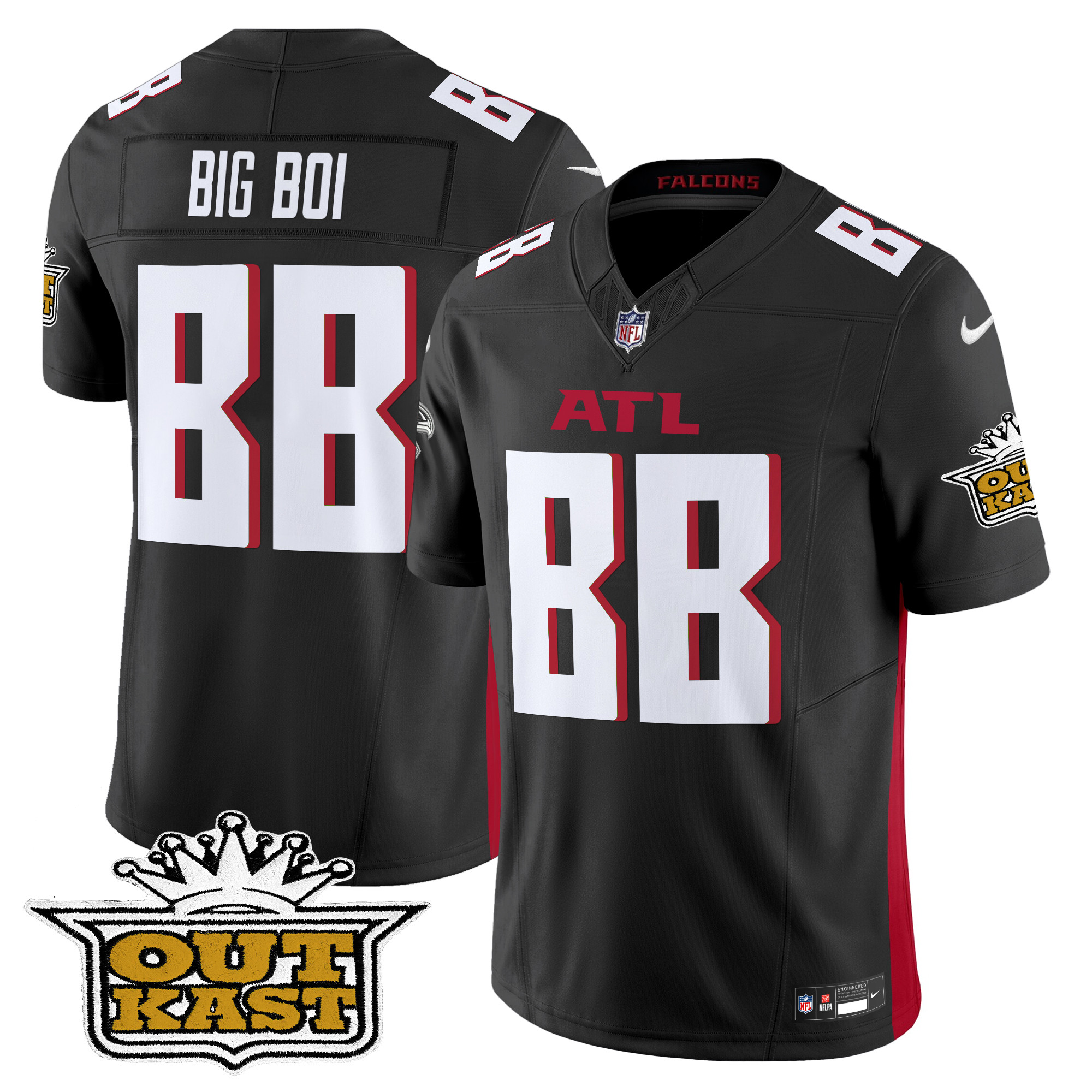 Men's Big Boi Outkast x Atlanta Falcons 2024 Vapor Limited Black Jersey - All Stitched