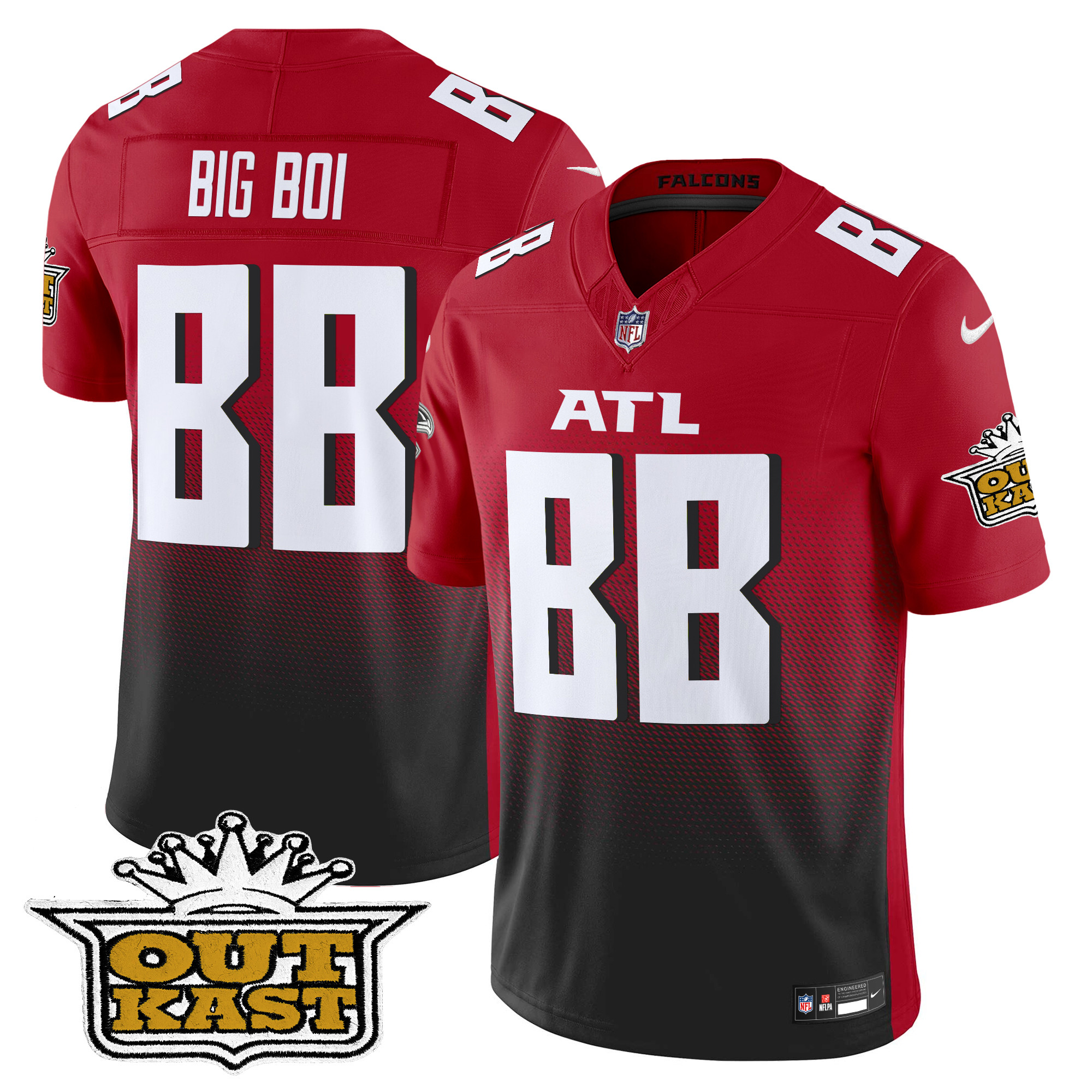 Men's Big Boi Outkast x Atlanta Falcons 2024 Vapor Limited Red Jersey - All Stitched