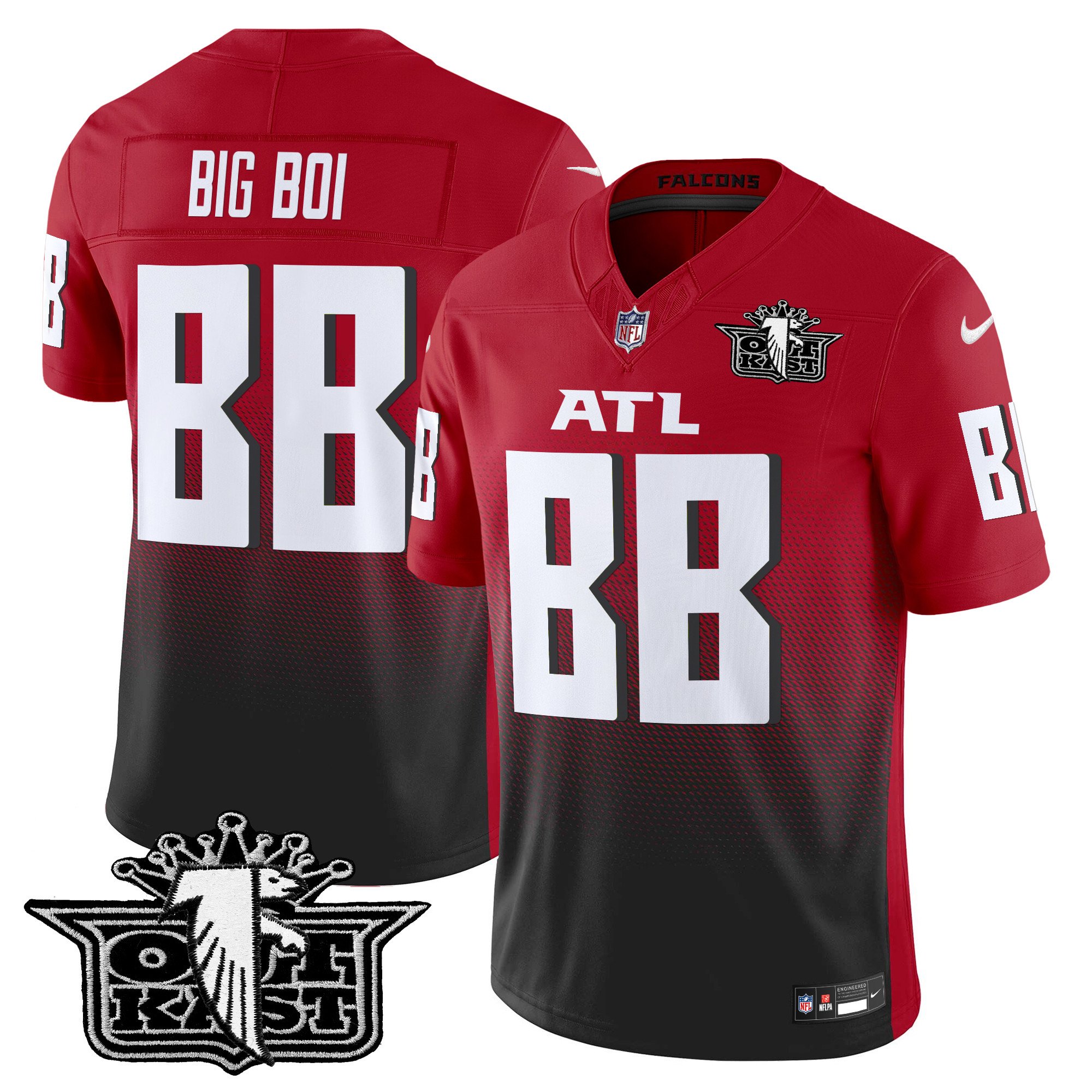 Men's Big Boi Outkast x Atlanta Falcons 2024 Vapor Limited Red Jersey - All Stitched