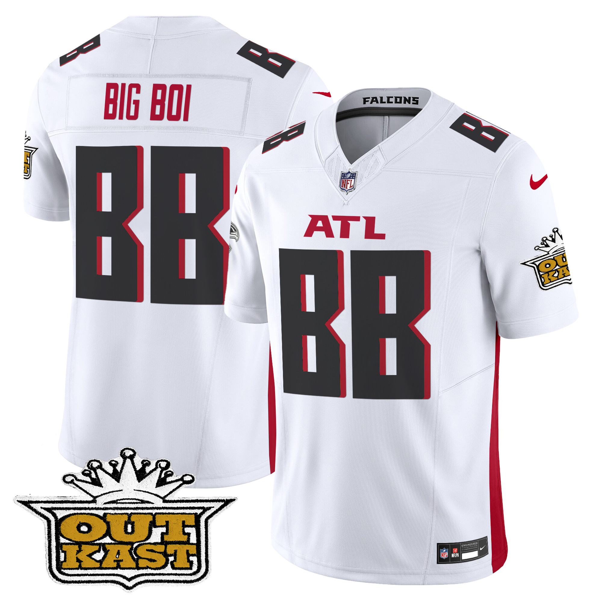 Men's Big Boi Outkast x Atlanta Falcons 2024 Vapor Limited White Jersey - All Stitched