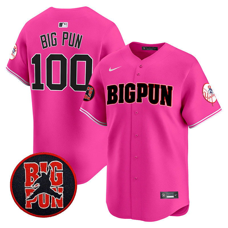 Men's Big Pun New York Yankees Big Pun Vapor Premier Limited Pink Jersey V2 - All Stitched