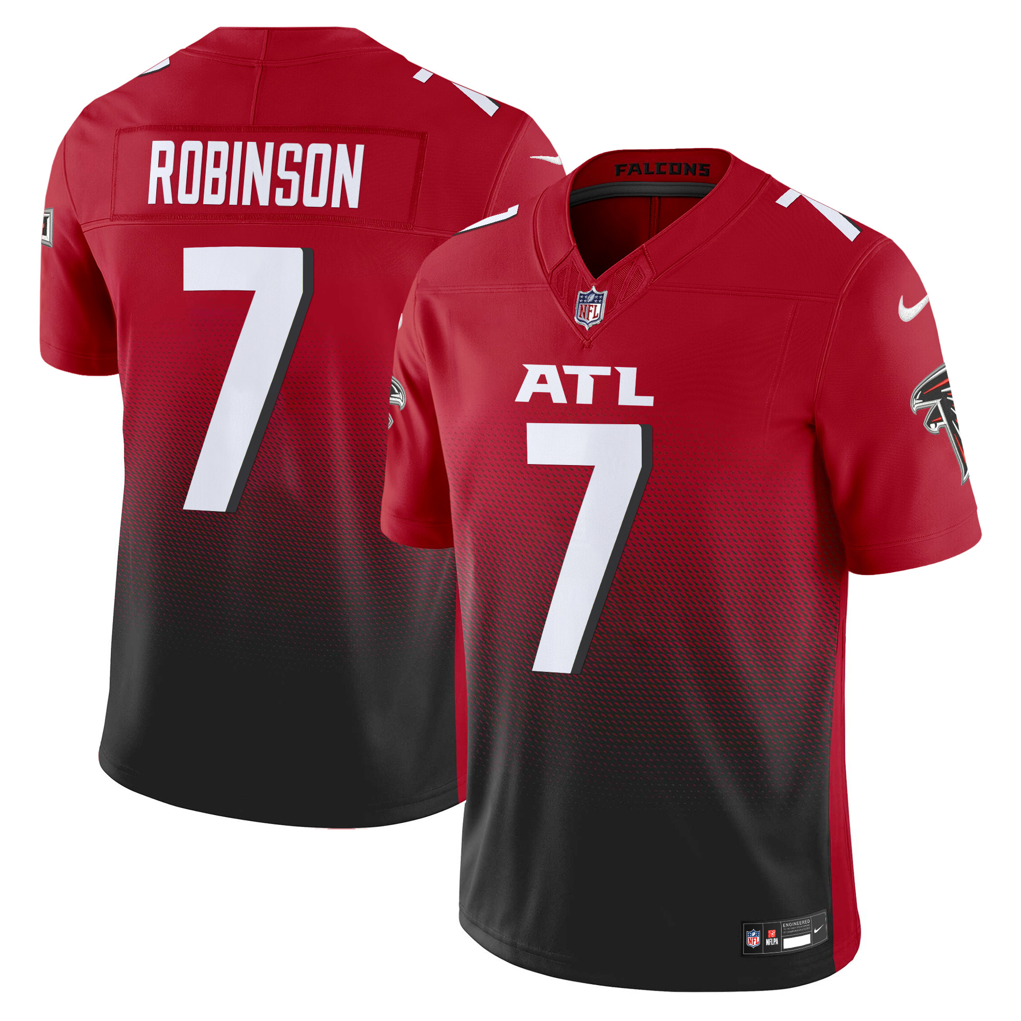 Men's Bijan Robinson Atlanta Falcons 2024 Vapor Limited Red Jersey - All Stitched