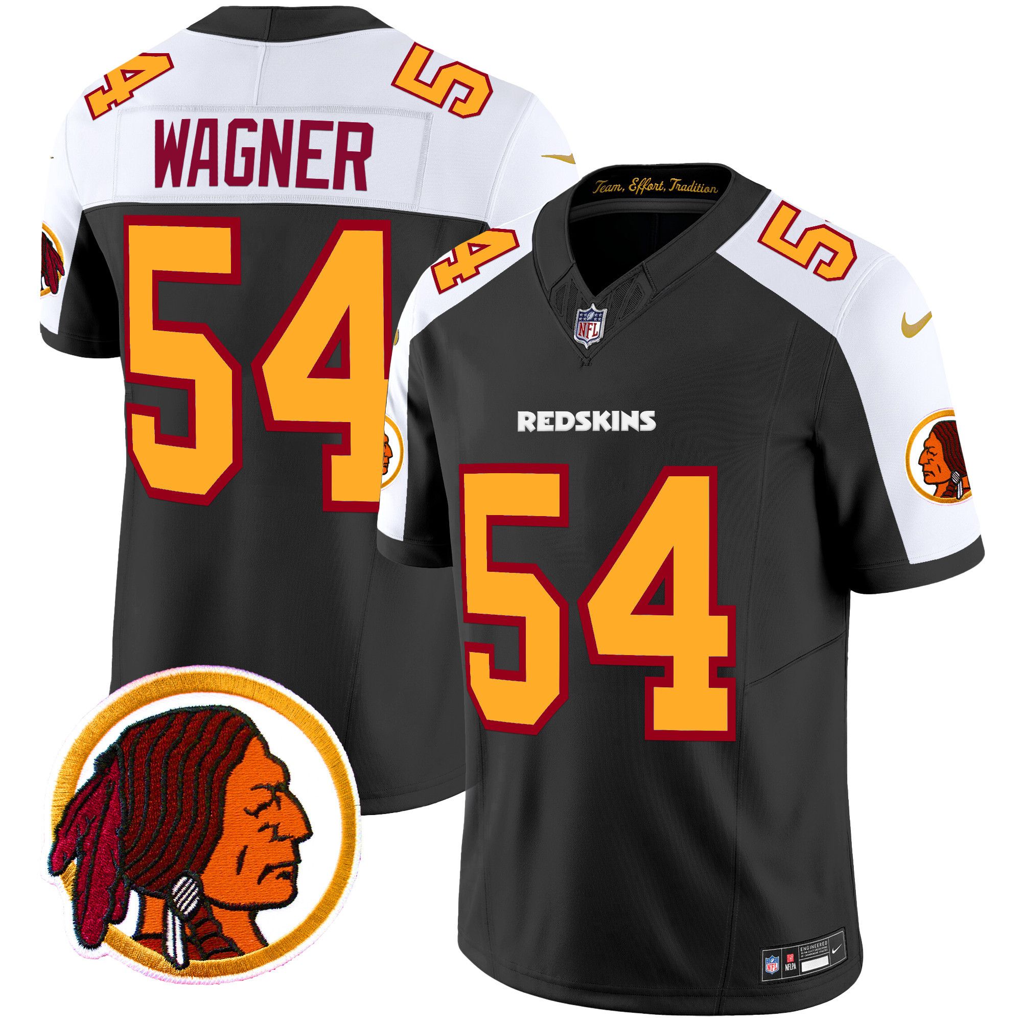Men's Bobby Wagner Washington Commanders Throwback Vapor Limited Black Alternate Jersey - All Stitched