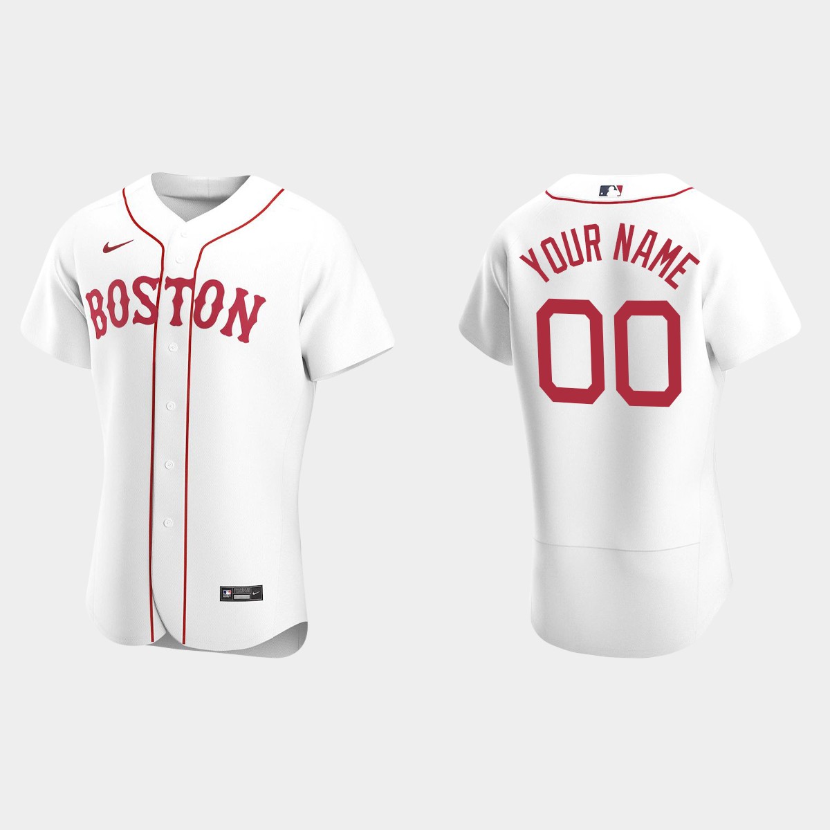 Men's Boston Red Sox White 2020 Alternate Custom Jersey