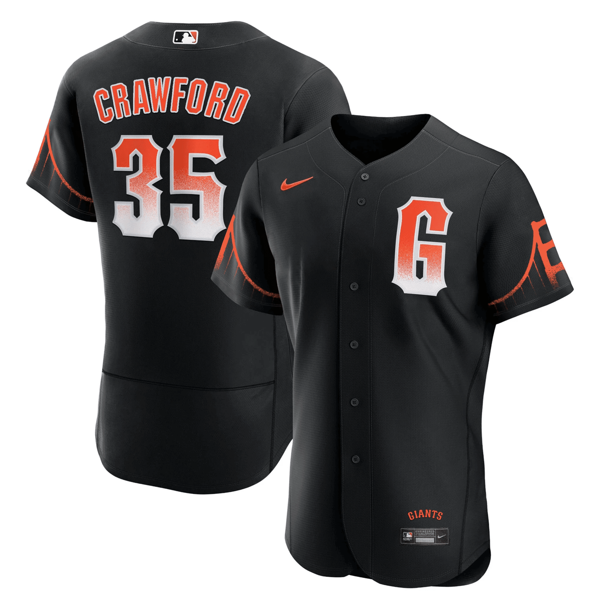 Men's Brandon Crawford San Francisco Giants 2023 Black City Connect Black Jersey - All Stitched