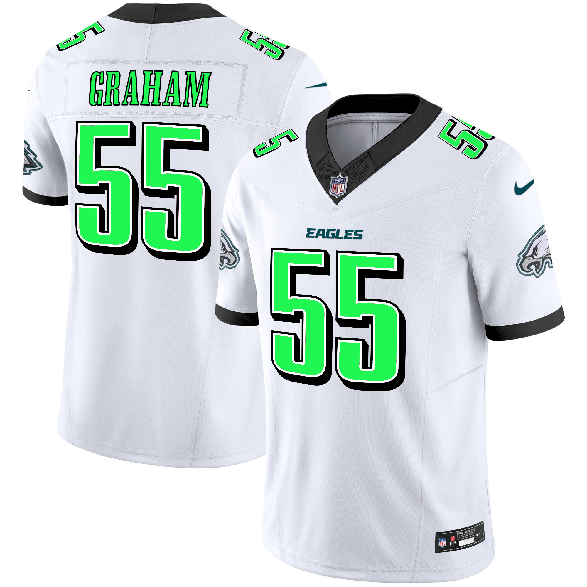 Men's Brandon Graham Philadelphia Eagles 2024 Practice Vapor Limited White Jersey - All Stitched