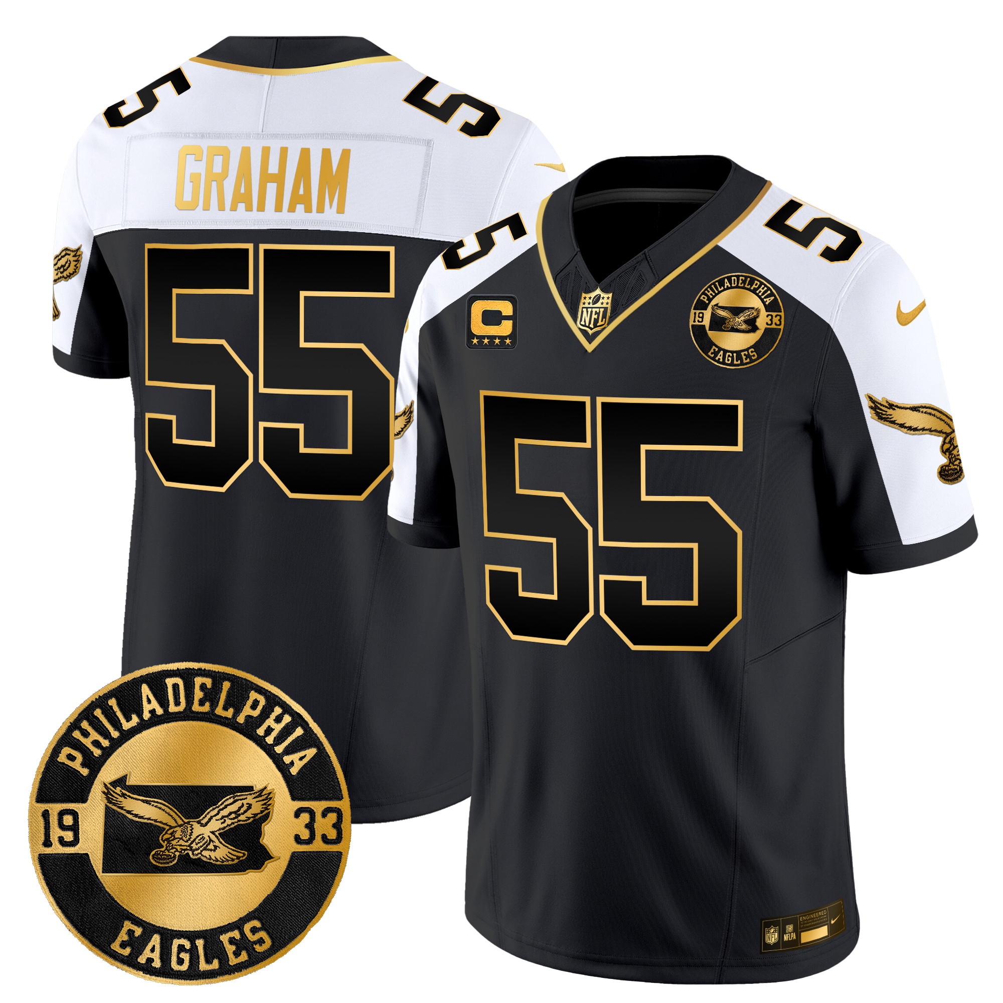 Men's Brandon Graham Philadelphia Eagles 2024 Throwback Gold Vapor Limited Alternate Jersey - All Stitched