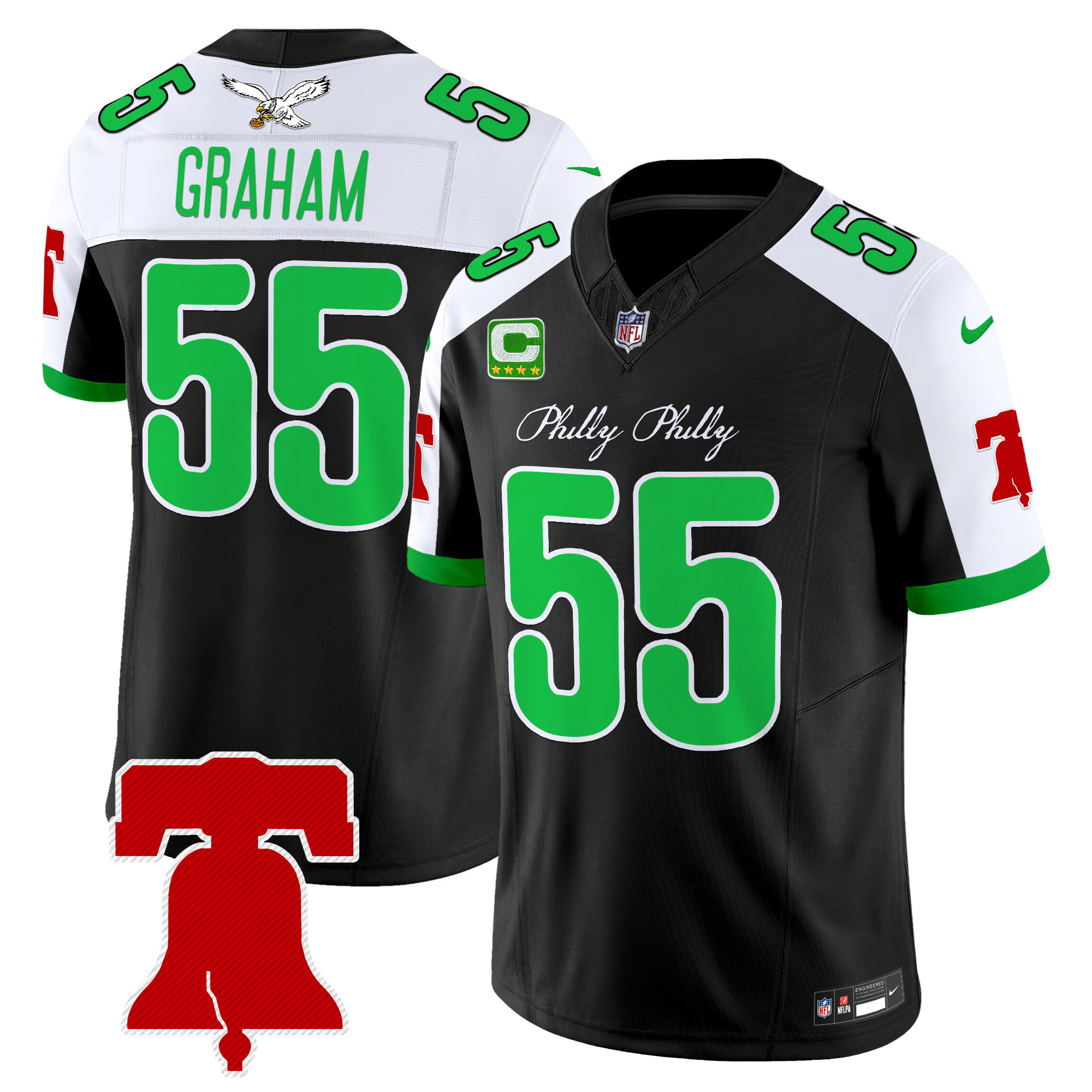 Men's Brandon Graham Philadelphia Eagles Philly Phanatic Style Vapor Limited Black Alternate Jersey - All Stitched