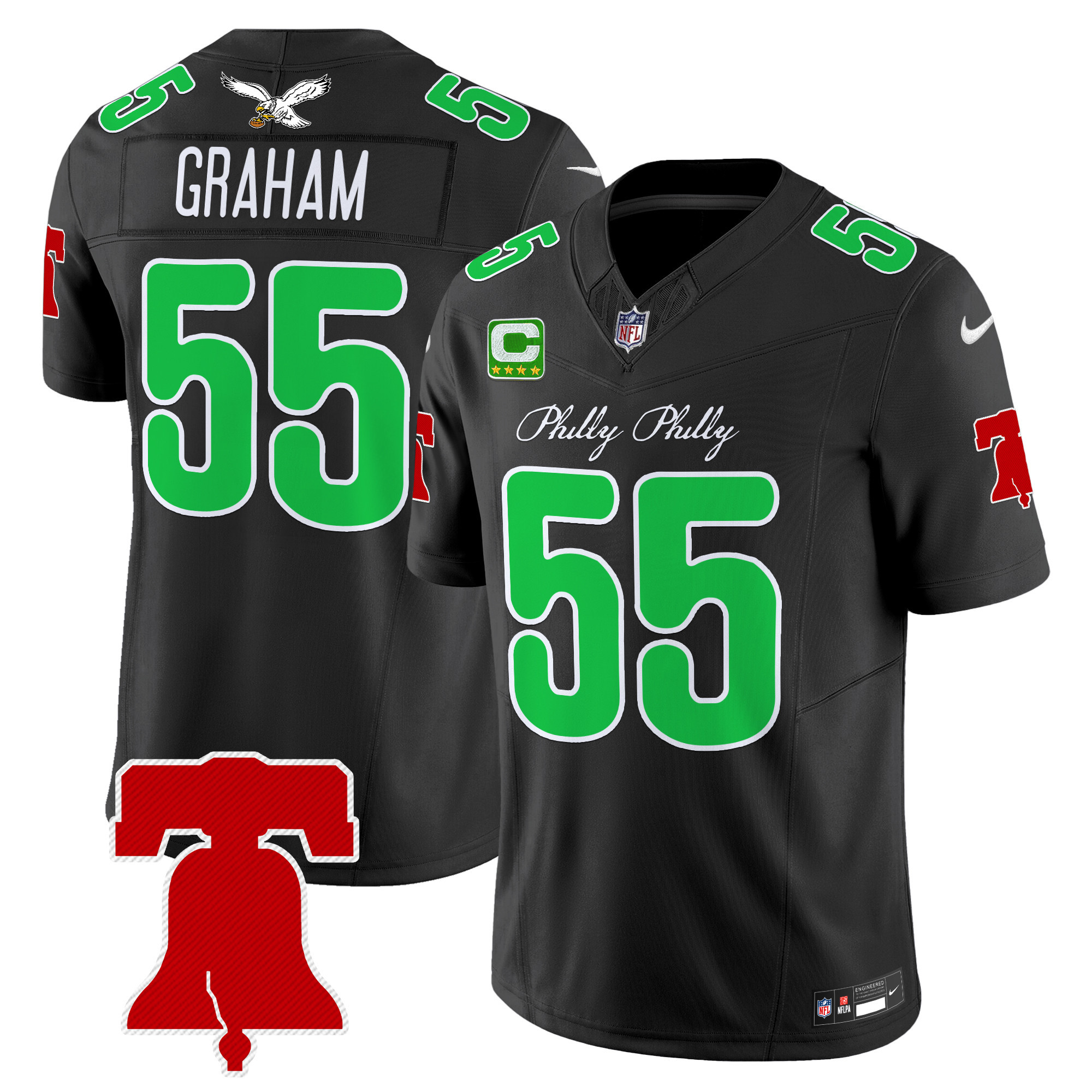 Men's Brandon Graham Philadelphia Eagles Philly Phanatic Style Vapor Limited Black Jersey - All Stitched