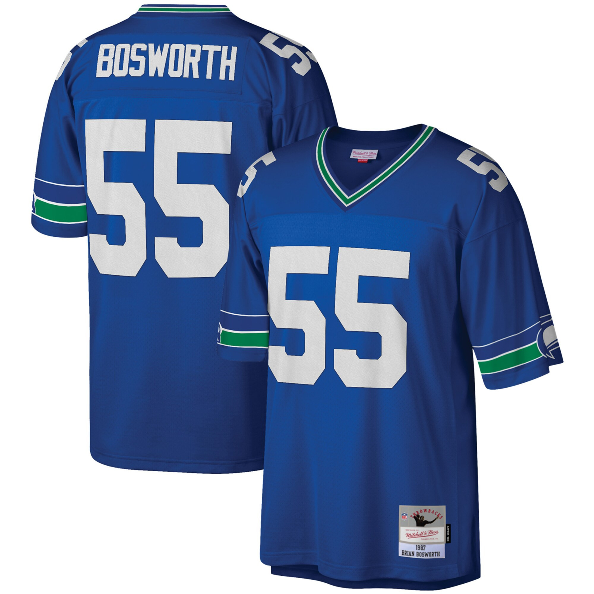 Men's Brian Bosworth Seattle Seahawks Throwback Royal Throwback Jersey – All Stitched
