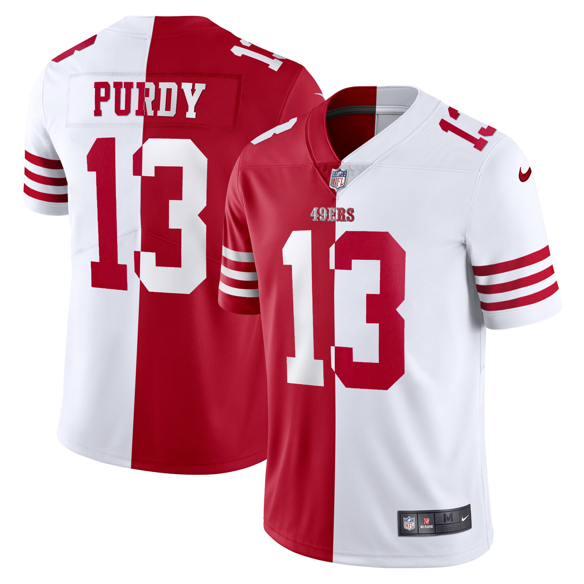 Men's Brock Purdy San Francisco 49ers Game Split Jersey - All Stitched