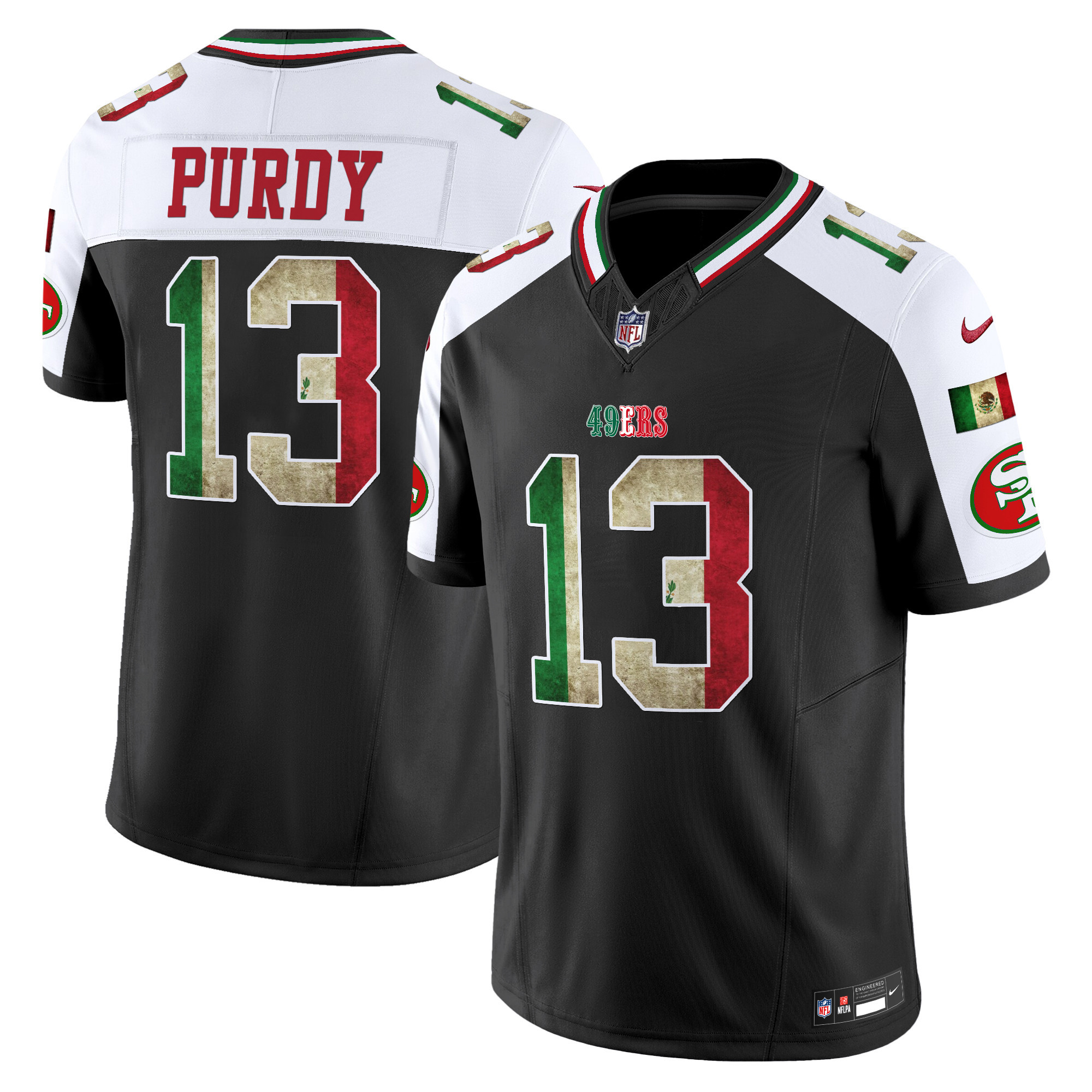 Men's Brock Purdy San Francisco 49ers Mexico Vapor Limited Black Alternate Jersey - All Stitched