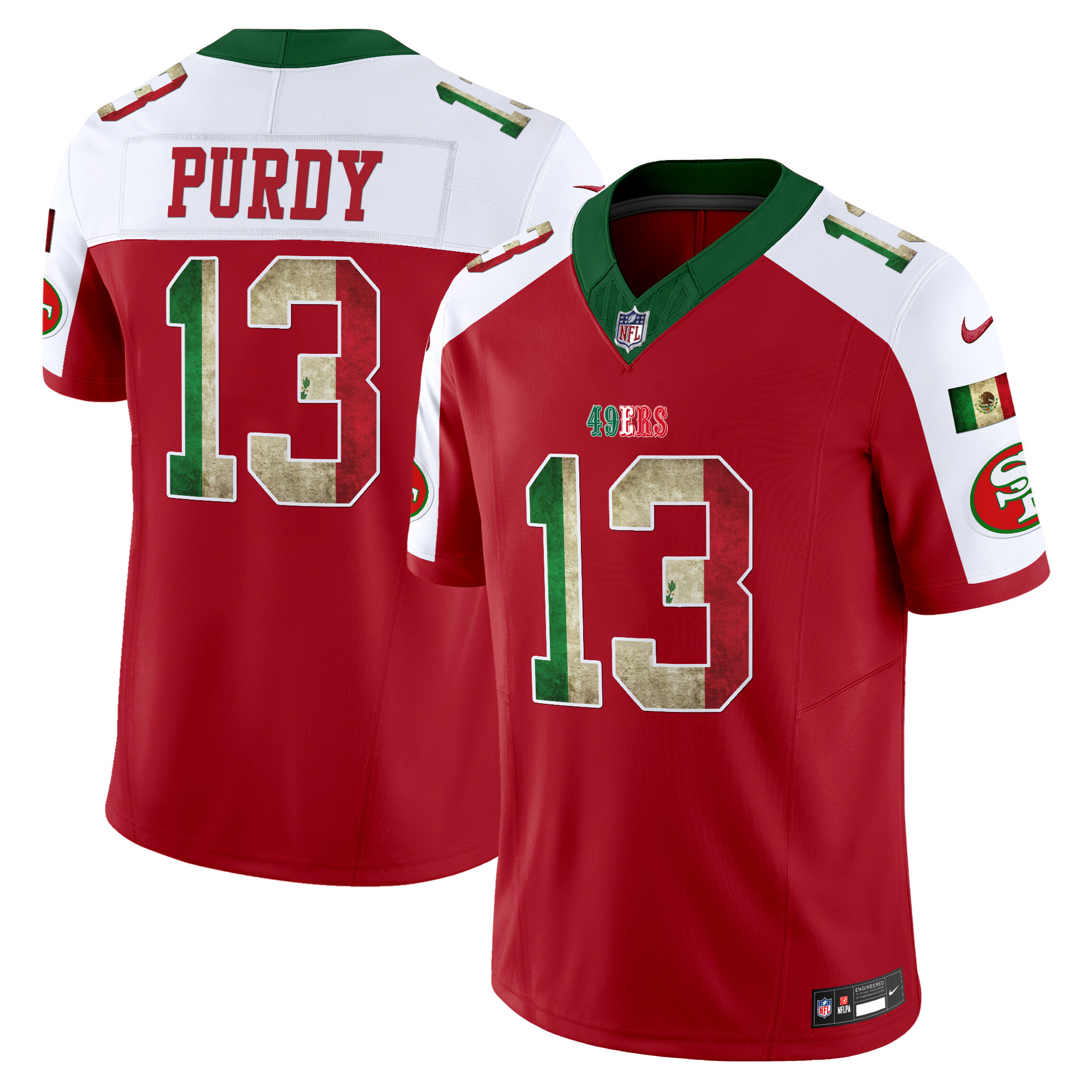 Men's Brock Purdy San Francisco 49ers Mexico Vapor Limited Red Alternate Jersey - All Stitched