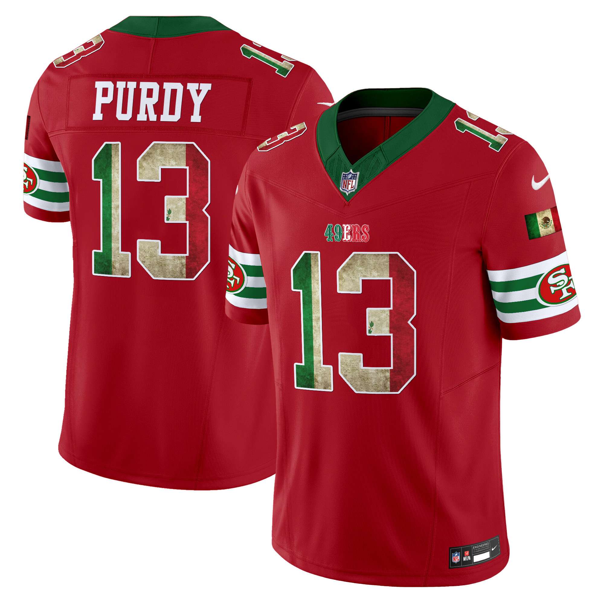 Men's Brock Purdy San Francisco 49ers Mexico Vapor Limited Red Jersey - All Stitched