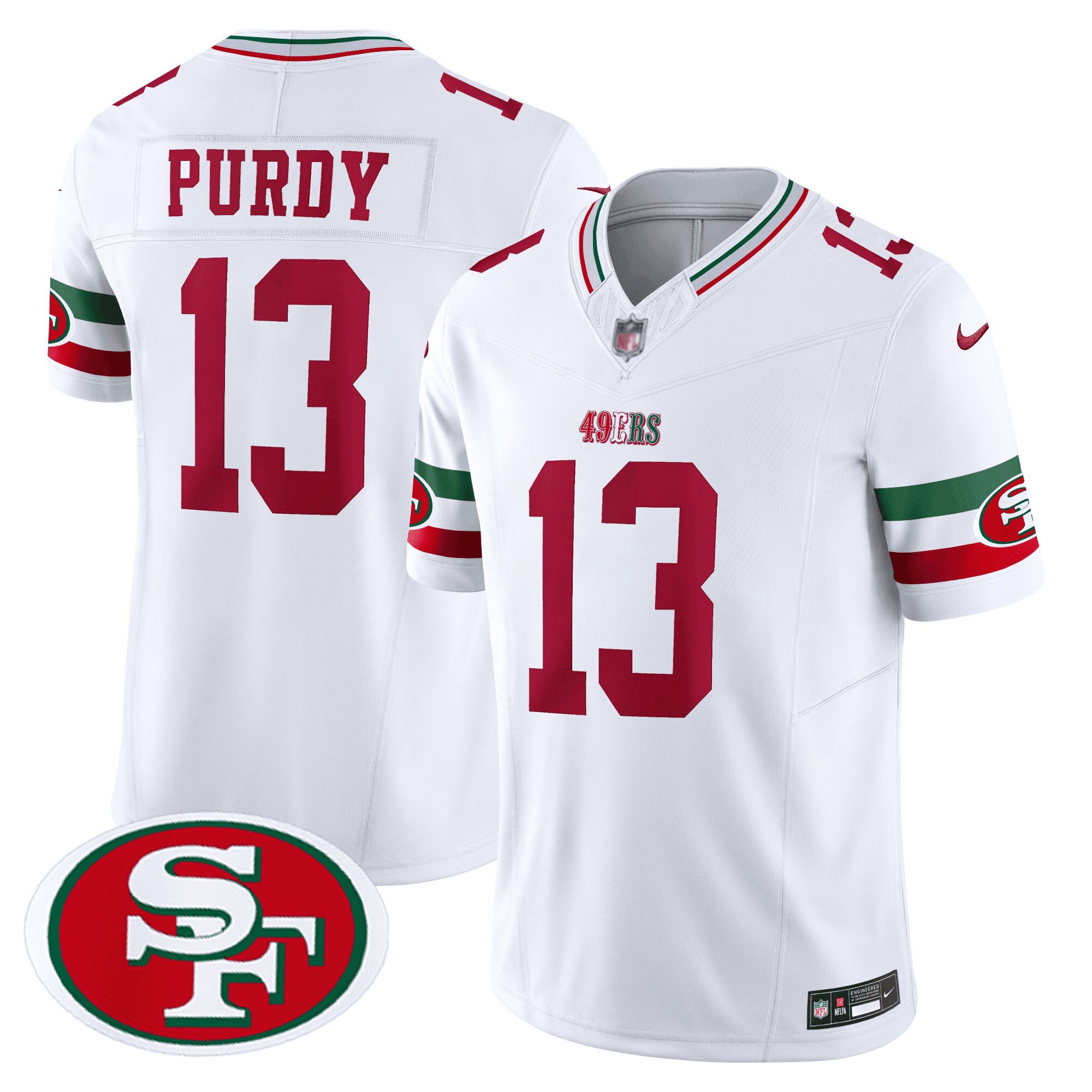 Men's Brock Purdy San Francisco 49ers Mexico White Jersey - All Stitched