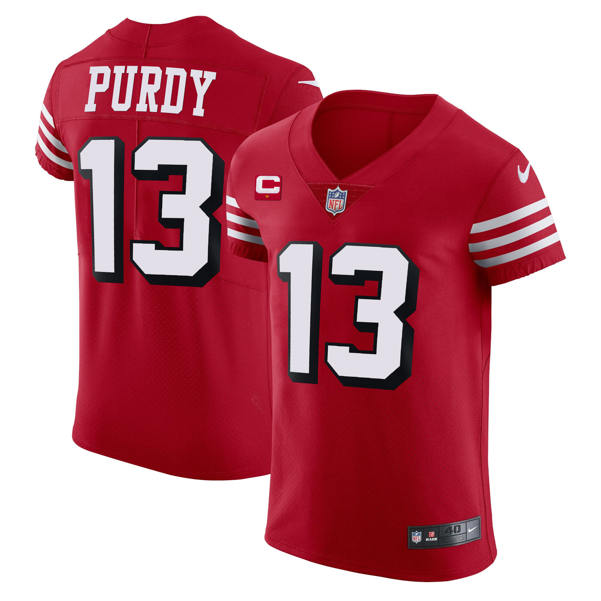Men's Brock Purdy San Francisco 49ers Vapor Elite Red Jersey - All Stitched