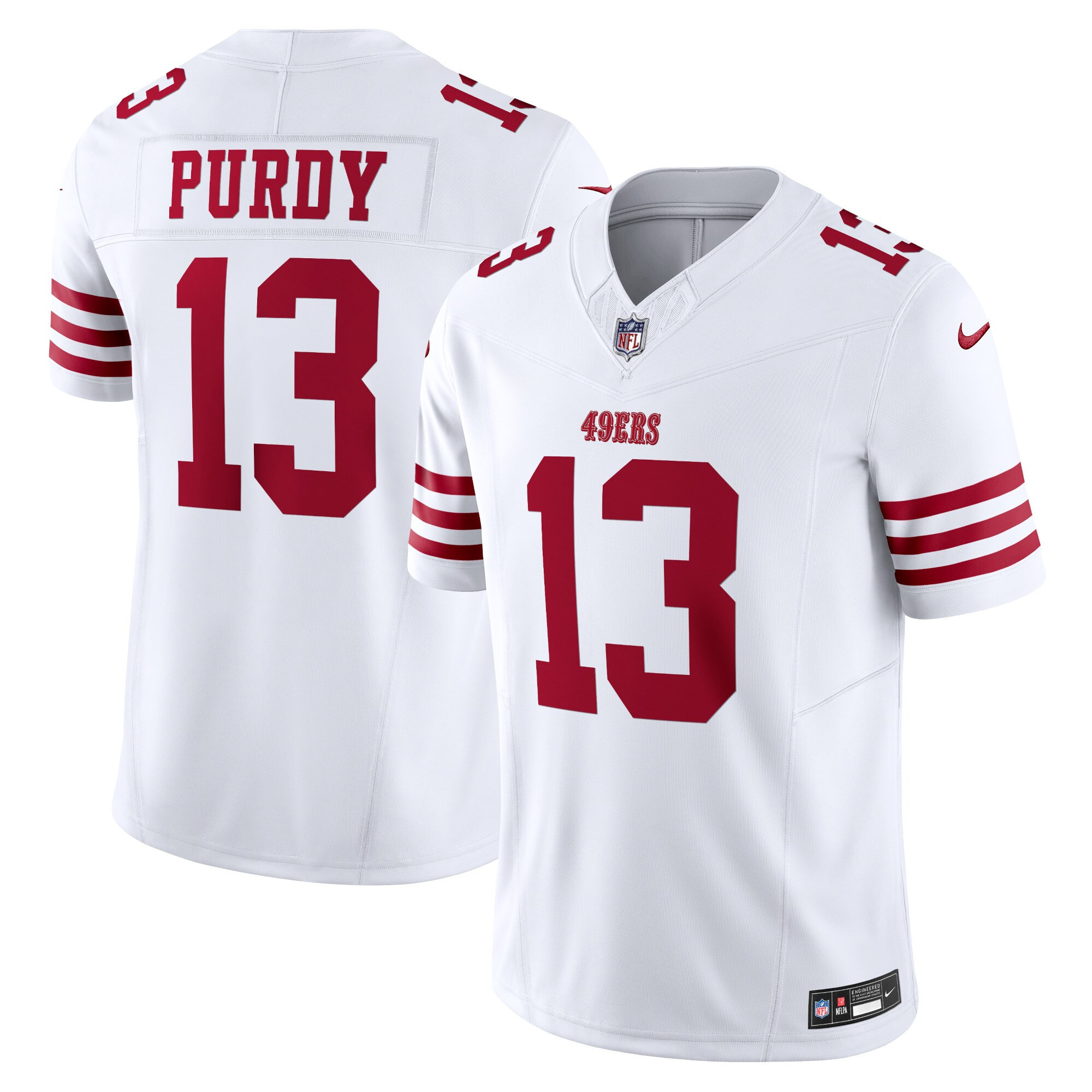 Men's Brock Purdy San Francisco 49ers Vapor F.U.S.E. Limited White Jersey - White - All Stitched