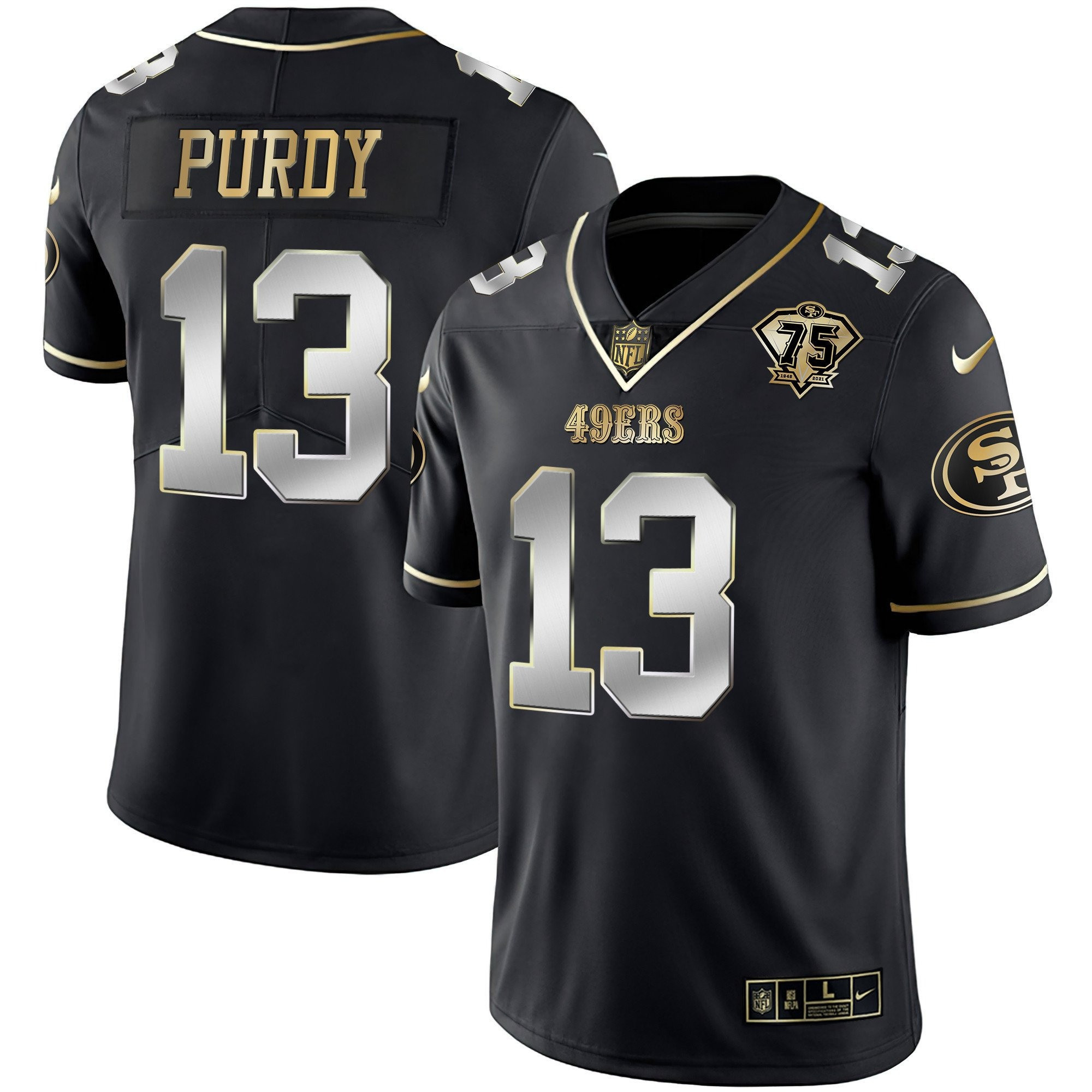 Men's Brock Purdy San Francisco 49ers Vapor Gold Black Limited Jersey Collection - All Stitched