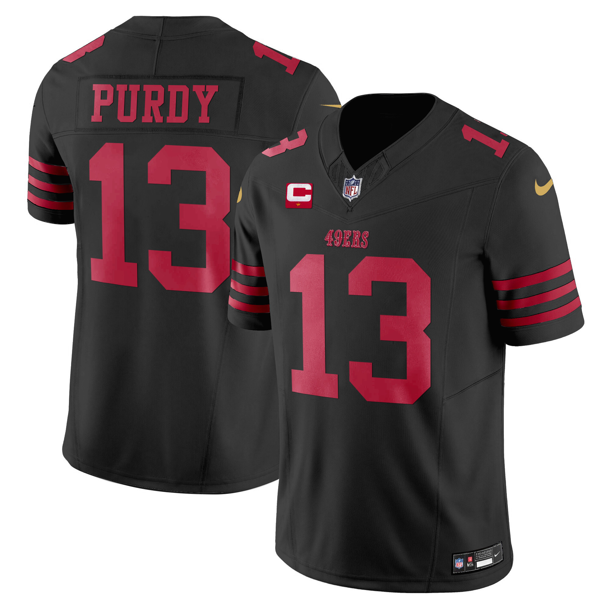 Men's Brock Purdy San Francisco 49ers Vapor Limited Black Jersey - All Stitched