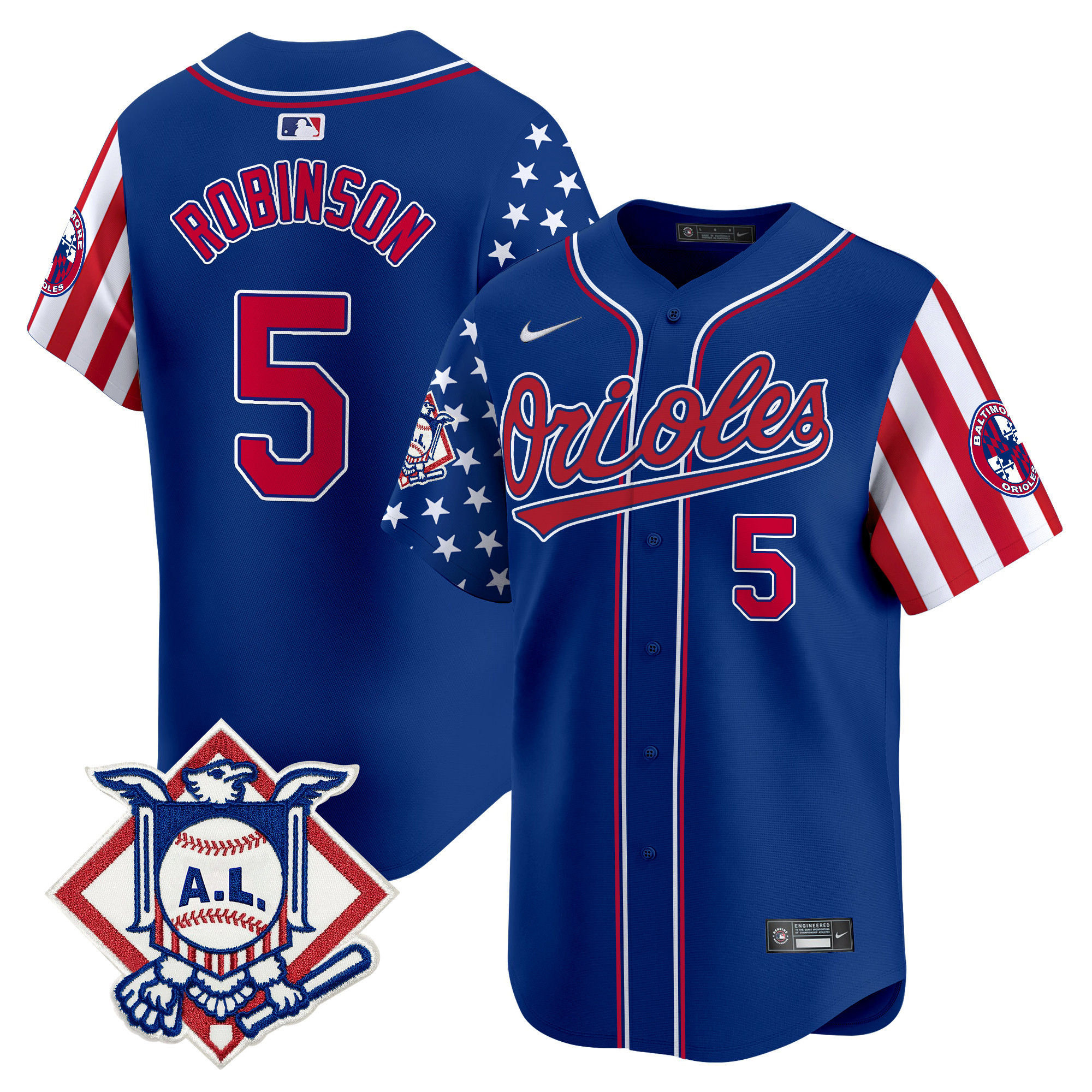 Men's Brooks Robinson Baltimore Orioles 2024 Fourth of July Vapor Premier Limited Royal Jersey - All Stitched