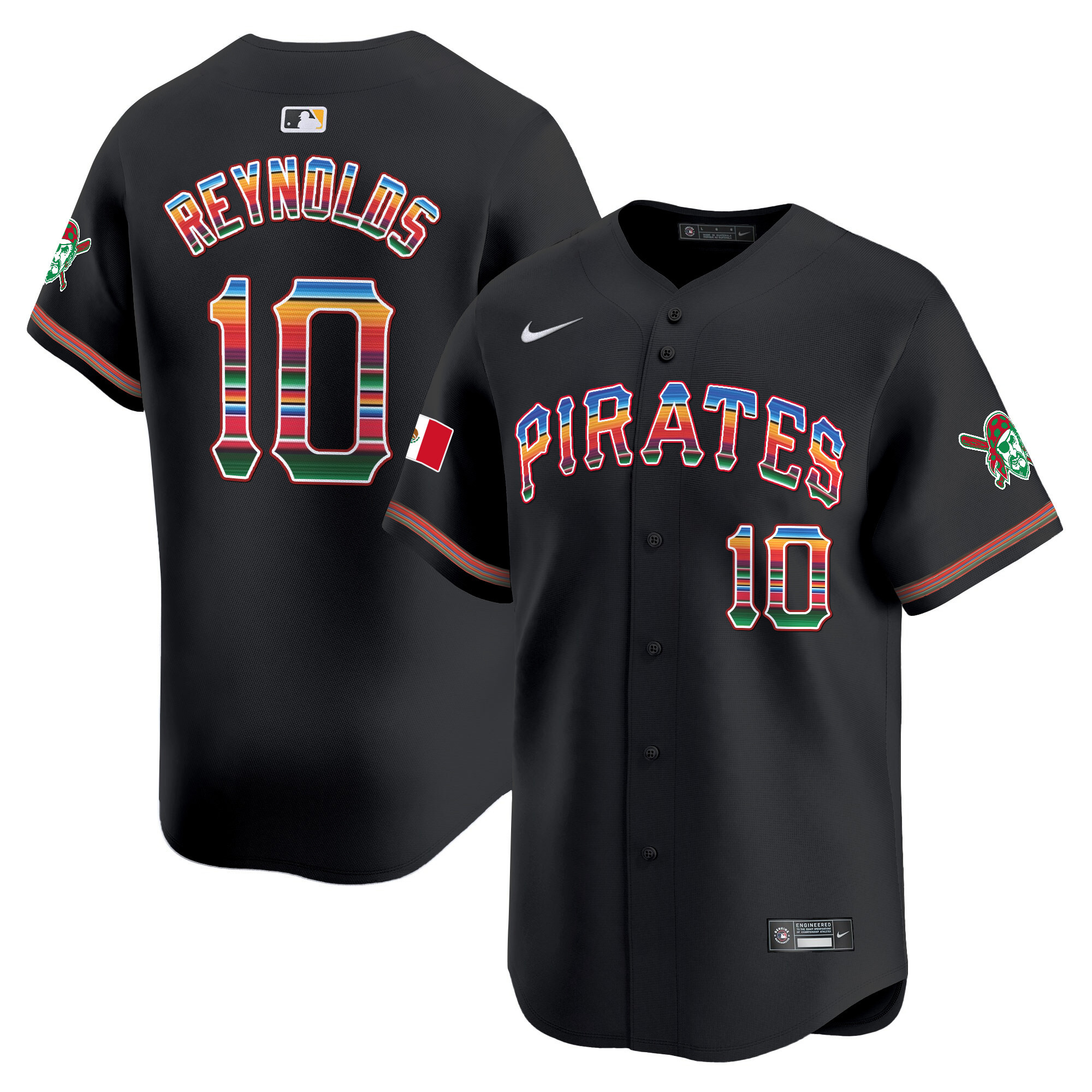 Men's Bryan Reynolds Pittsburgh Pirates Mexico Vapor Premier Limited Black Jersey - All Stitched