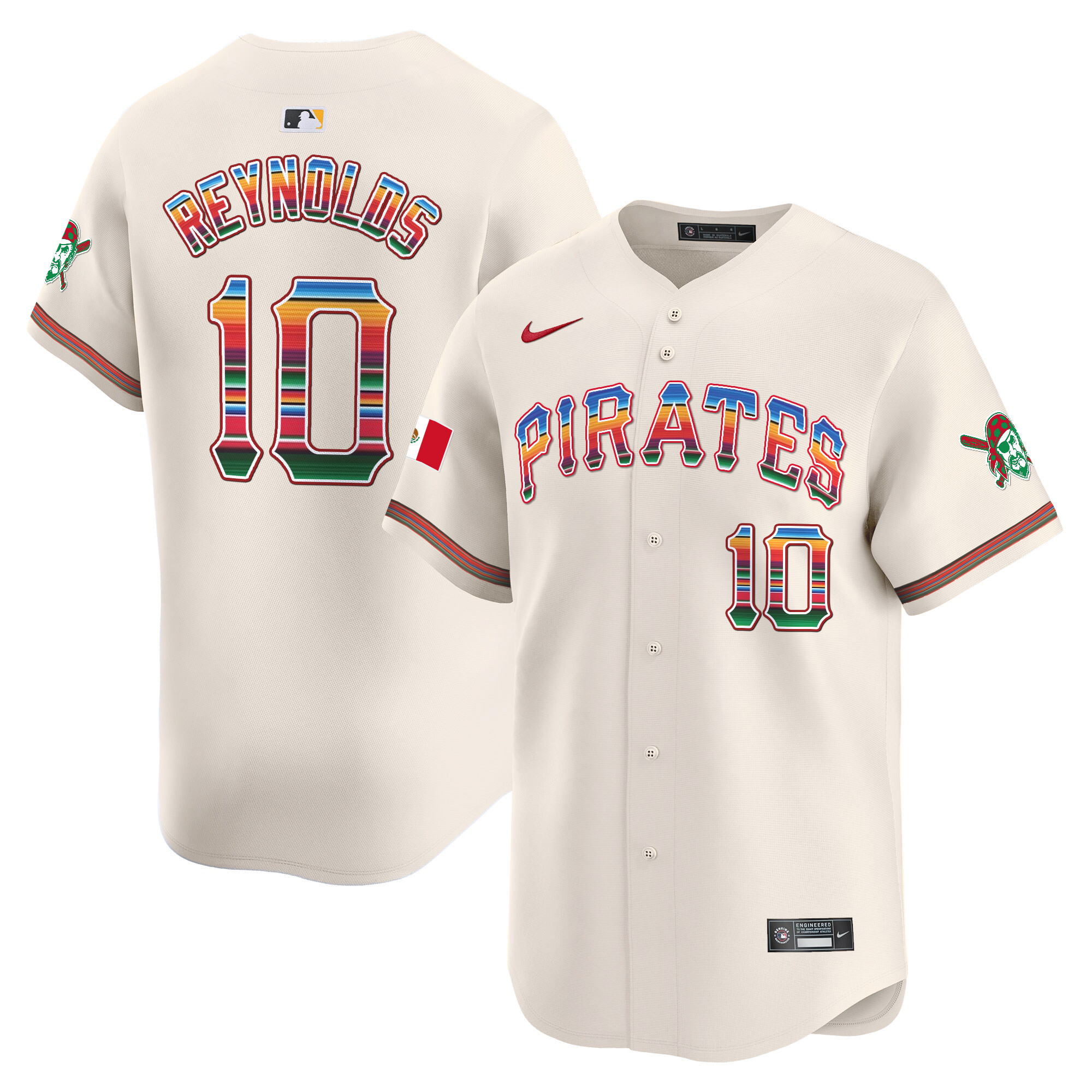 Men's Bryan Reynolds Pittsburgh Pirates Mexico Vapor Premier Limited Cream Jersey - All Stitched