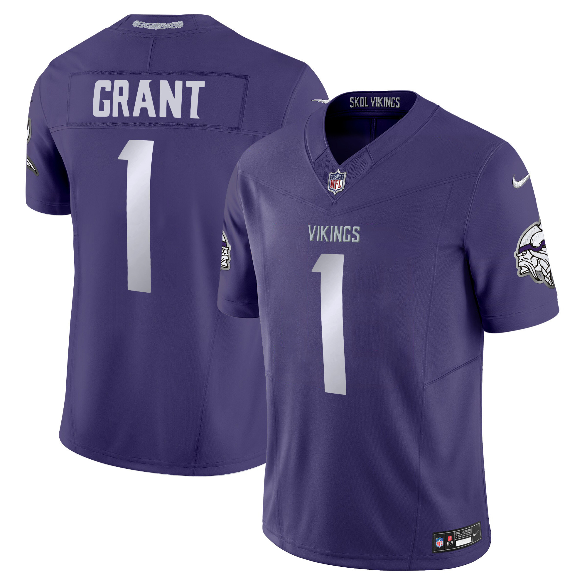 Men's Bud Grant 2024 Minnesota Vikings Winter Warrior Vapor Limited Purple Jersey - All Stitched