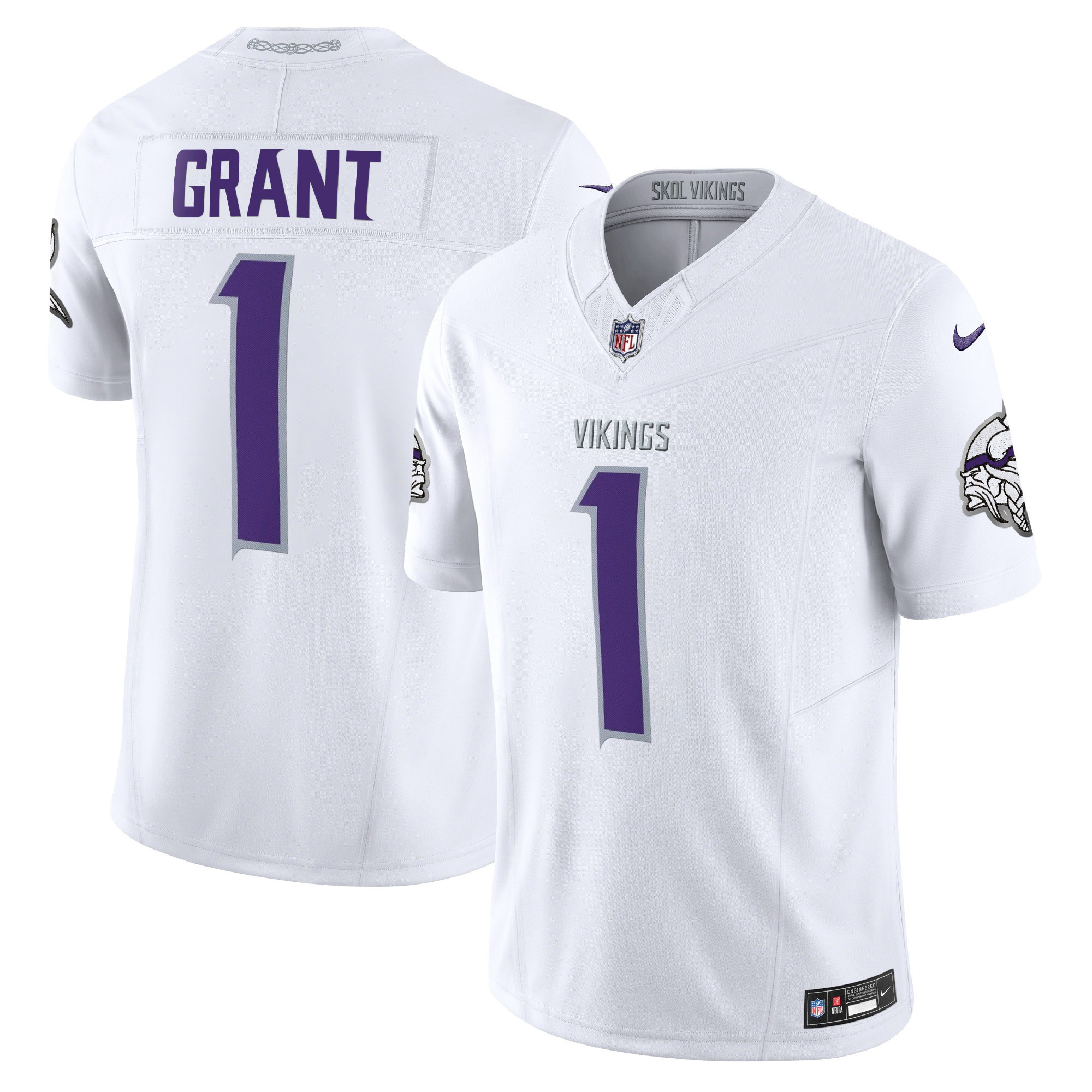 Men's Bud Grant 2024 Minnesota Vikings Winter Warrior Vapor Limited White Limited Jersey - All Stitched