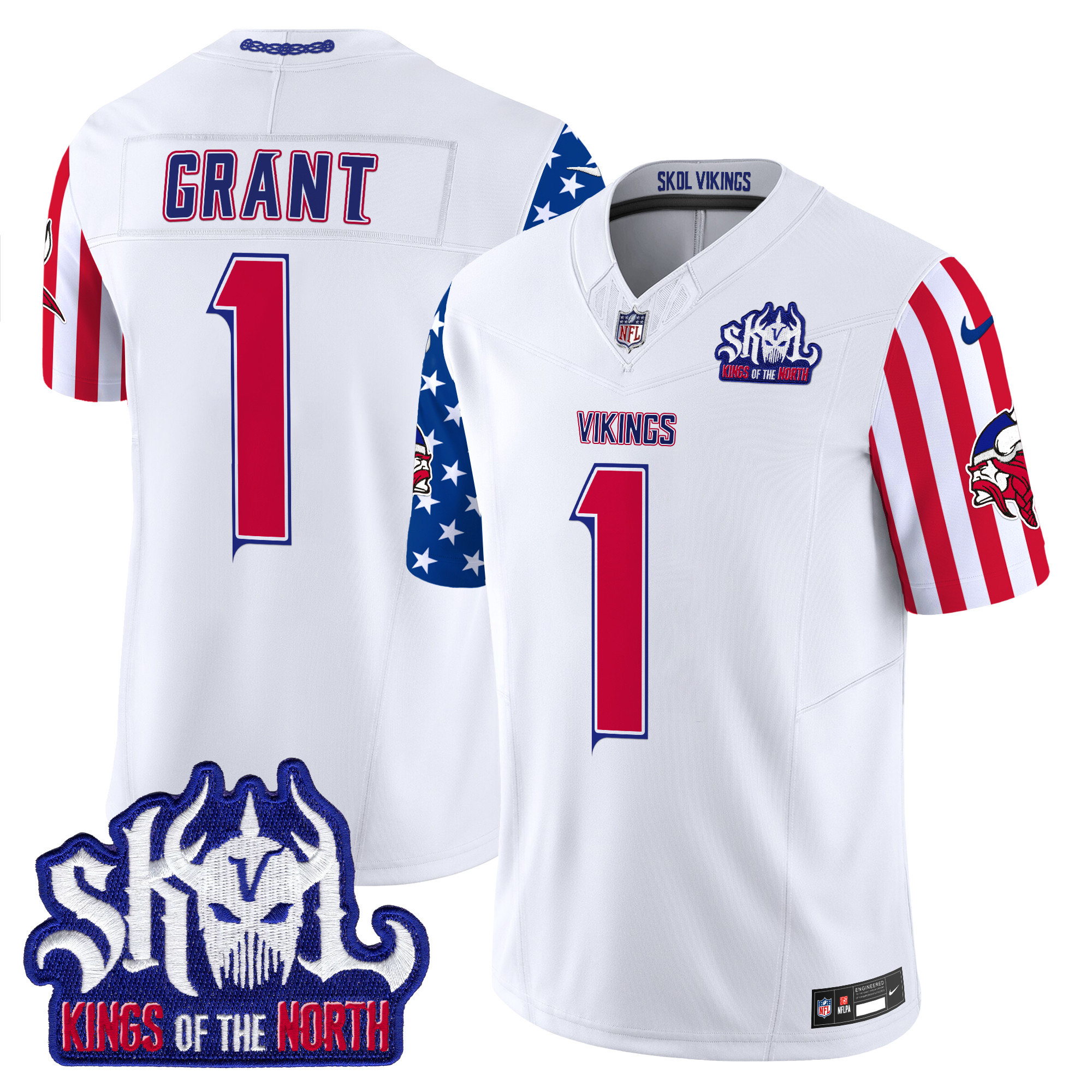 Men's Bud Grant Minnesota Vikings American Style Vapor Limited White Jersey - All Stitched