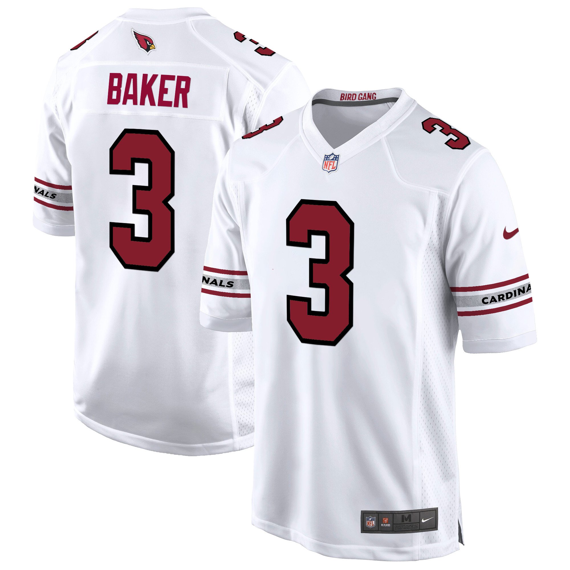 Men's Budda Baker Arizona Cardinals 2024 Game White Jersey - All Stitched