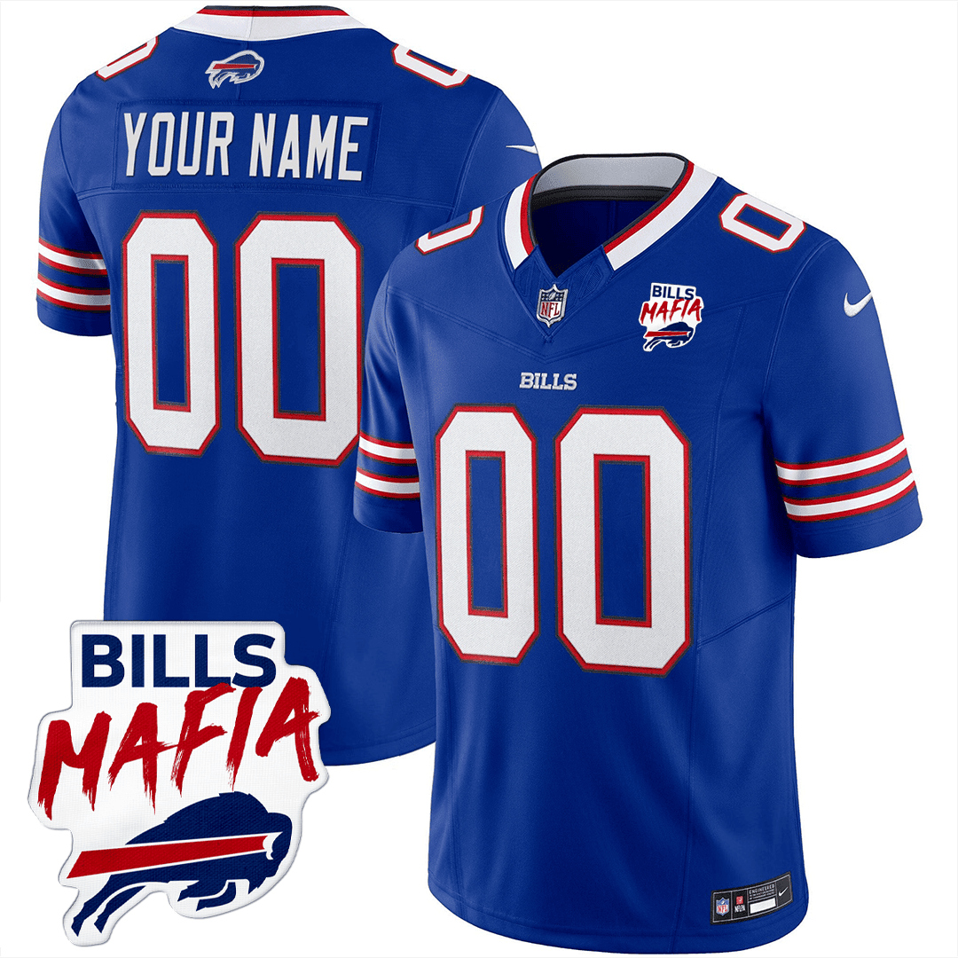 Men's Buffalo Bills Bills Mafia Patch Patch Limited Royal Blue Jersey - All Stitched
