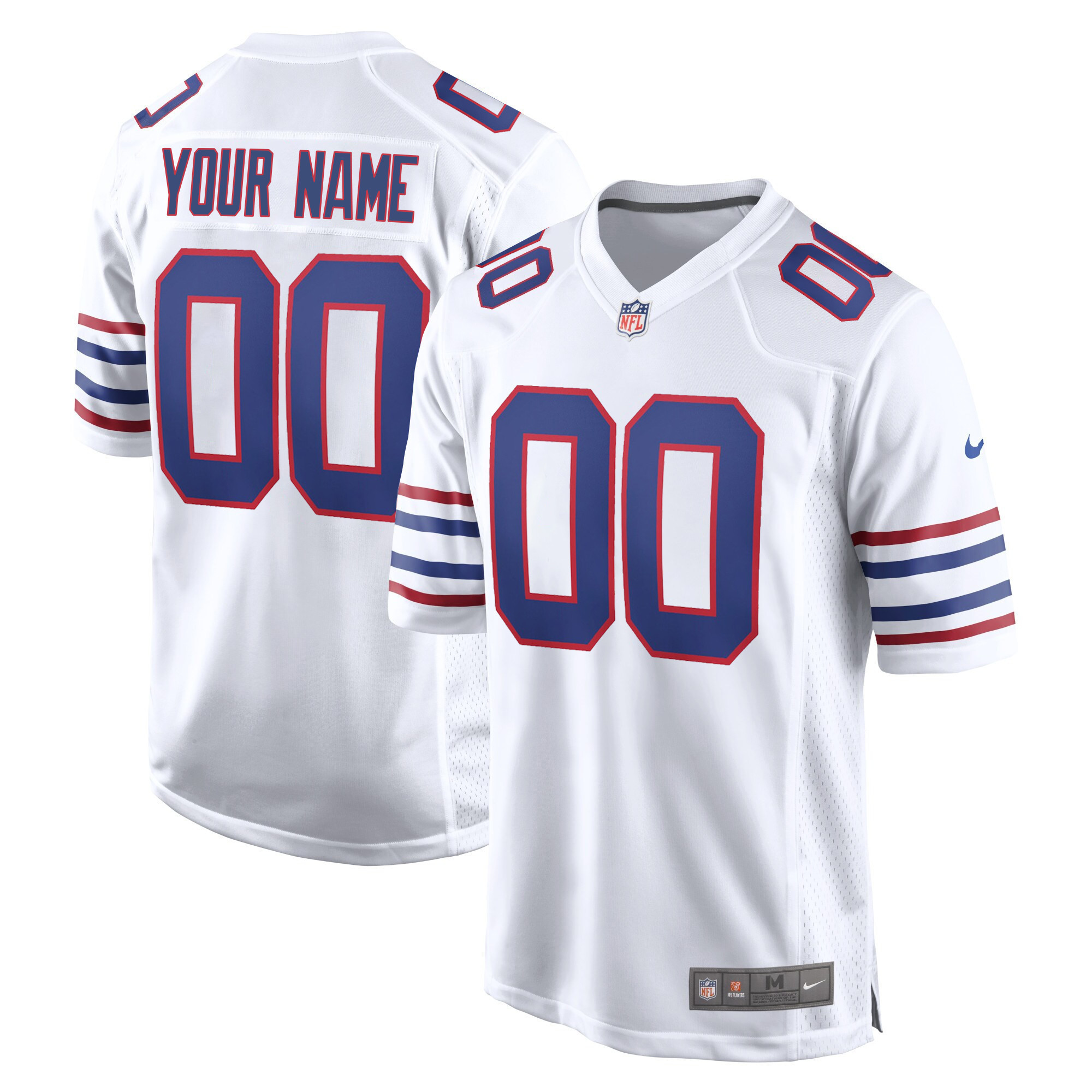 Men's Buffalo Bills Road Game Custom M Jersey - All Stitched