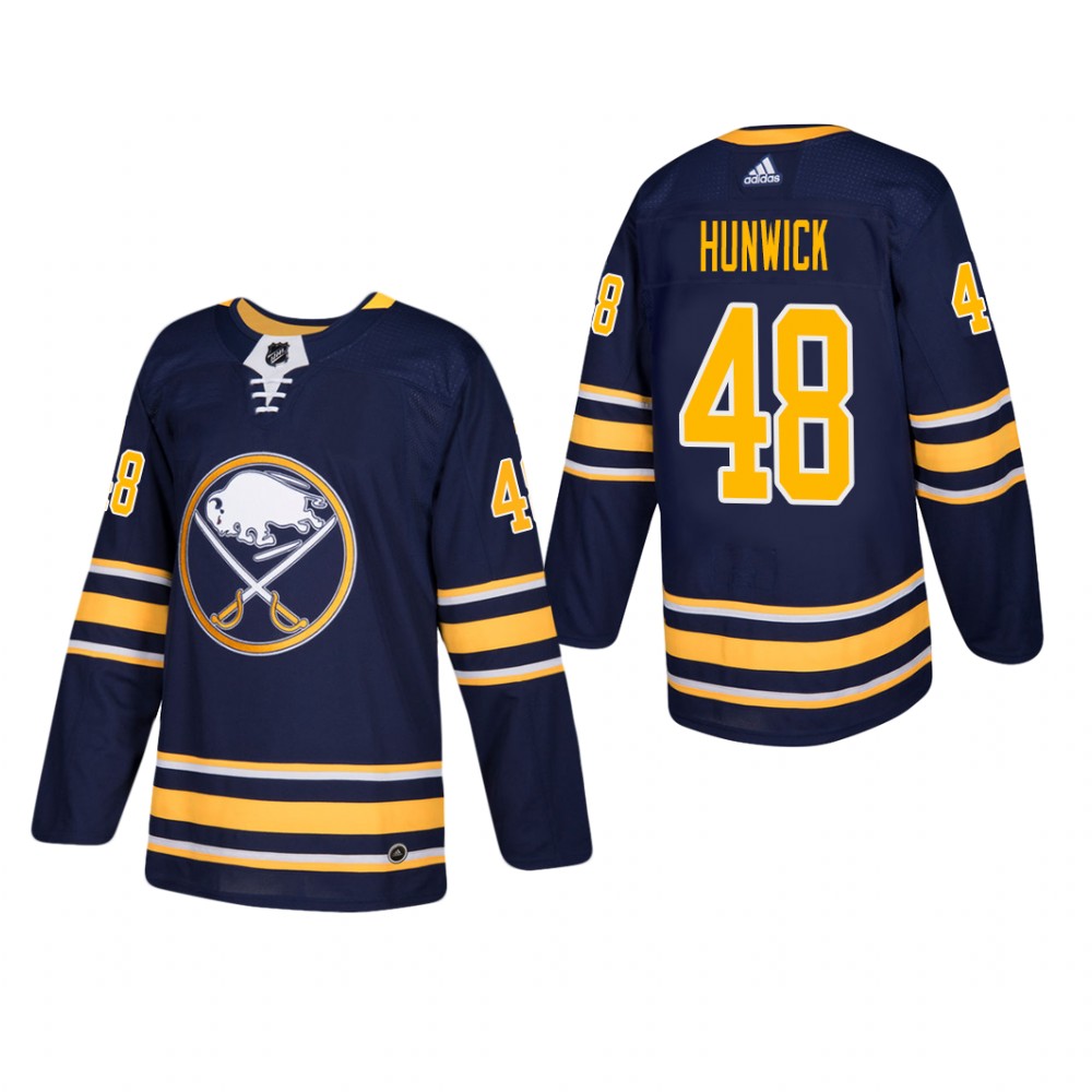 Men's Buffalo Sabres Matt Hunwick #48 Home Navy Player Cheap Jersey