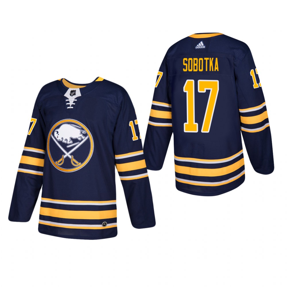Men's Buffalo Sabres Vladimir Sobotka #17 Home Navy Player Cheap Jersey