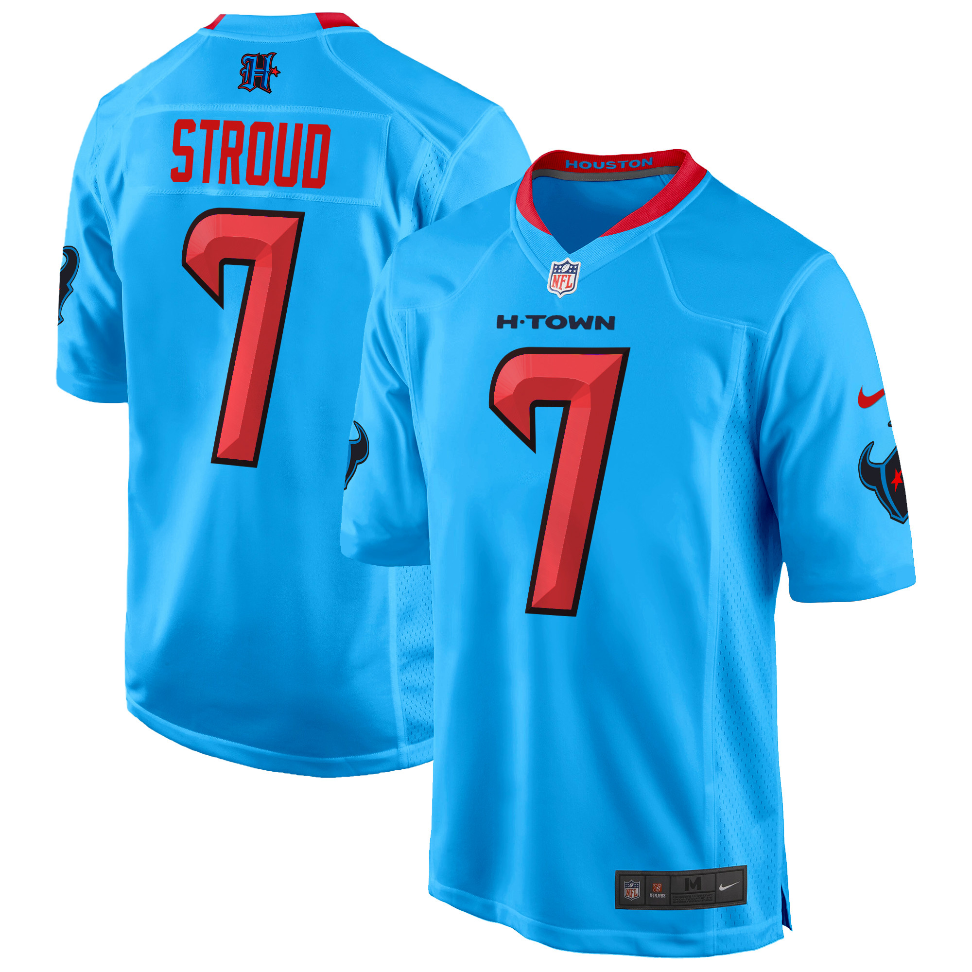 Men's C.J. Stroud Houston Texans 2024 Game Blue Jersey - All Stitched