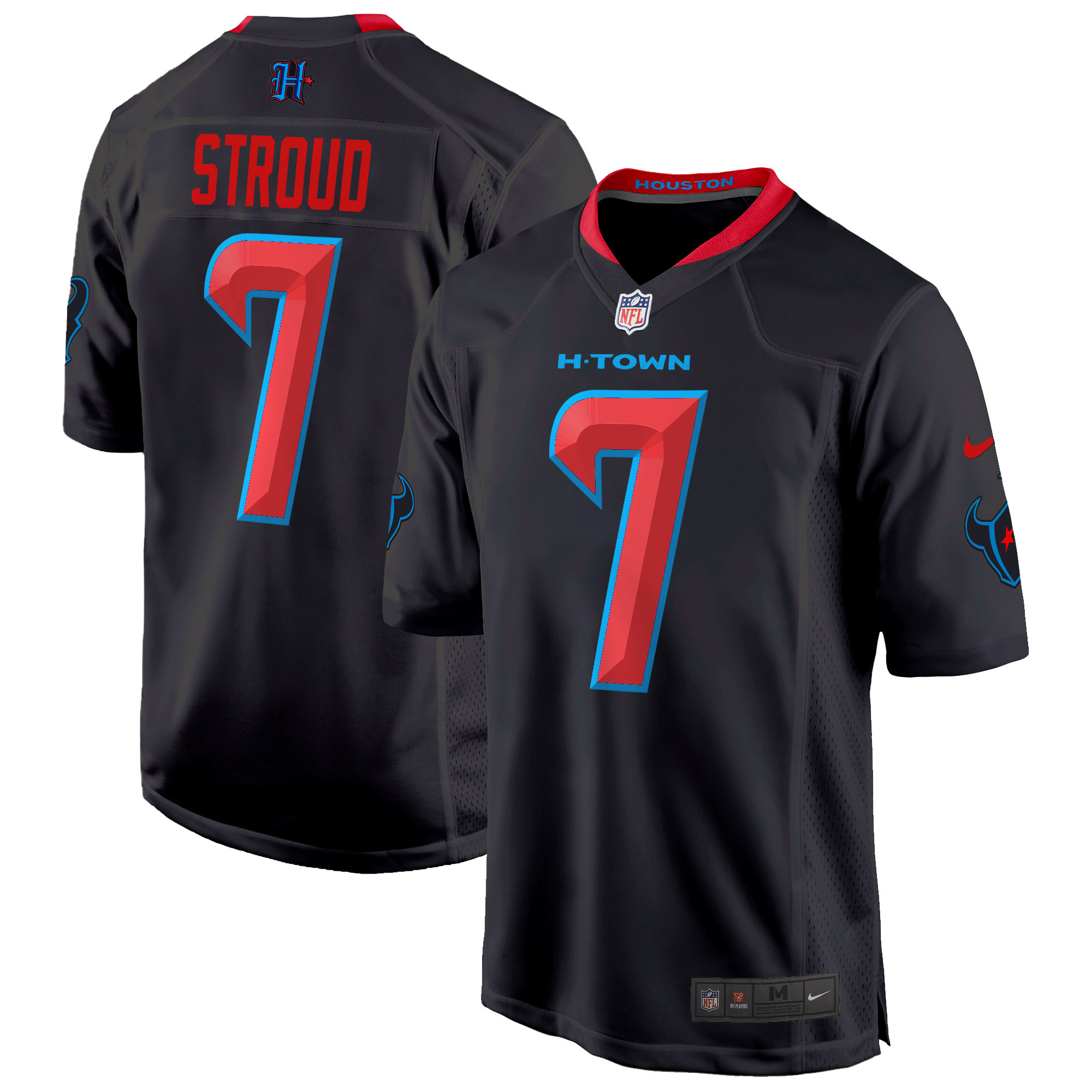 Men's C.J. Stroud Houston Texans 2024 Game Navy Limited Jersey - All Stitched