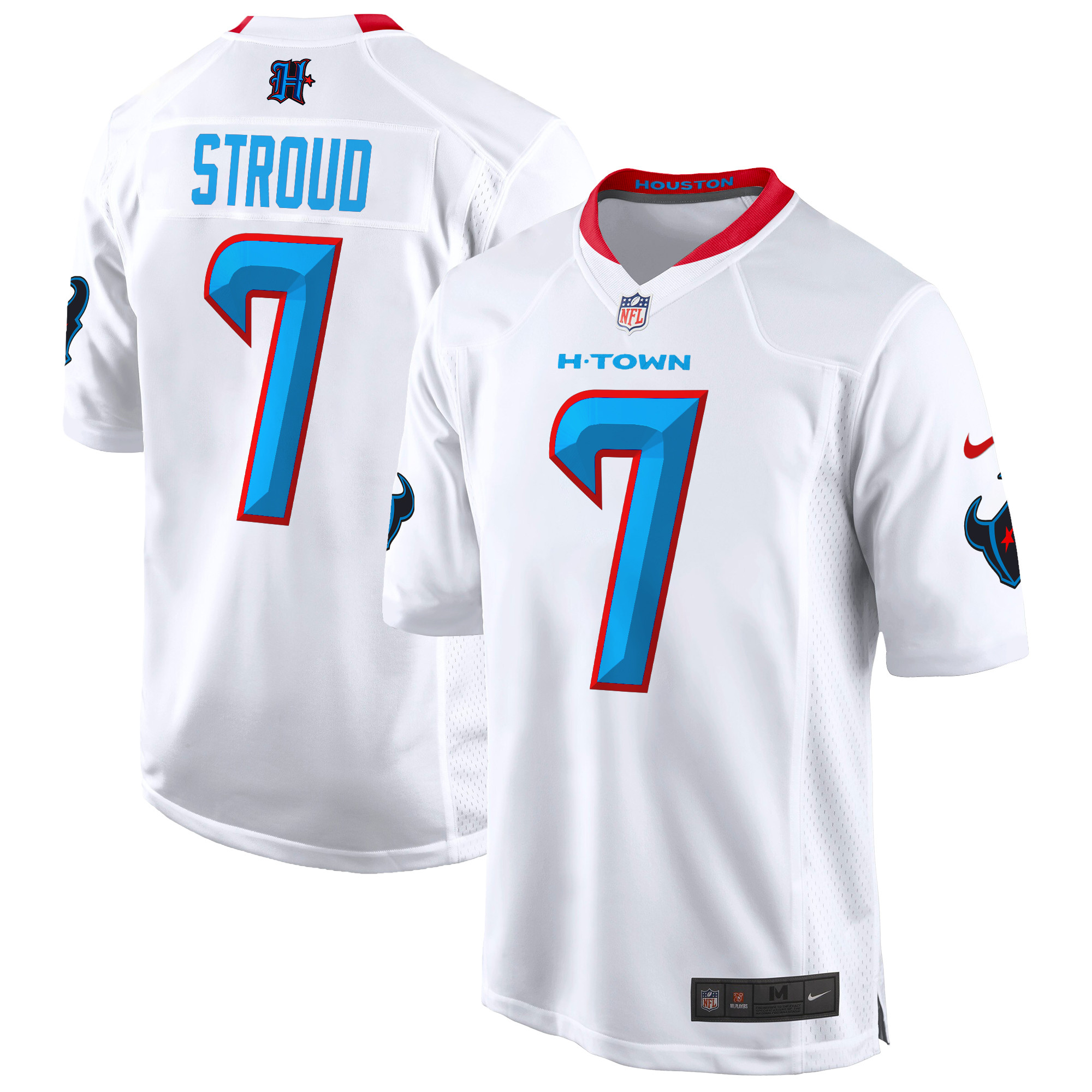 Men's C.J. Stroud Houston Texans 2024 Game White Jersey - All Stitched