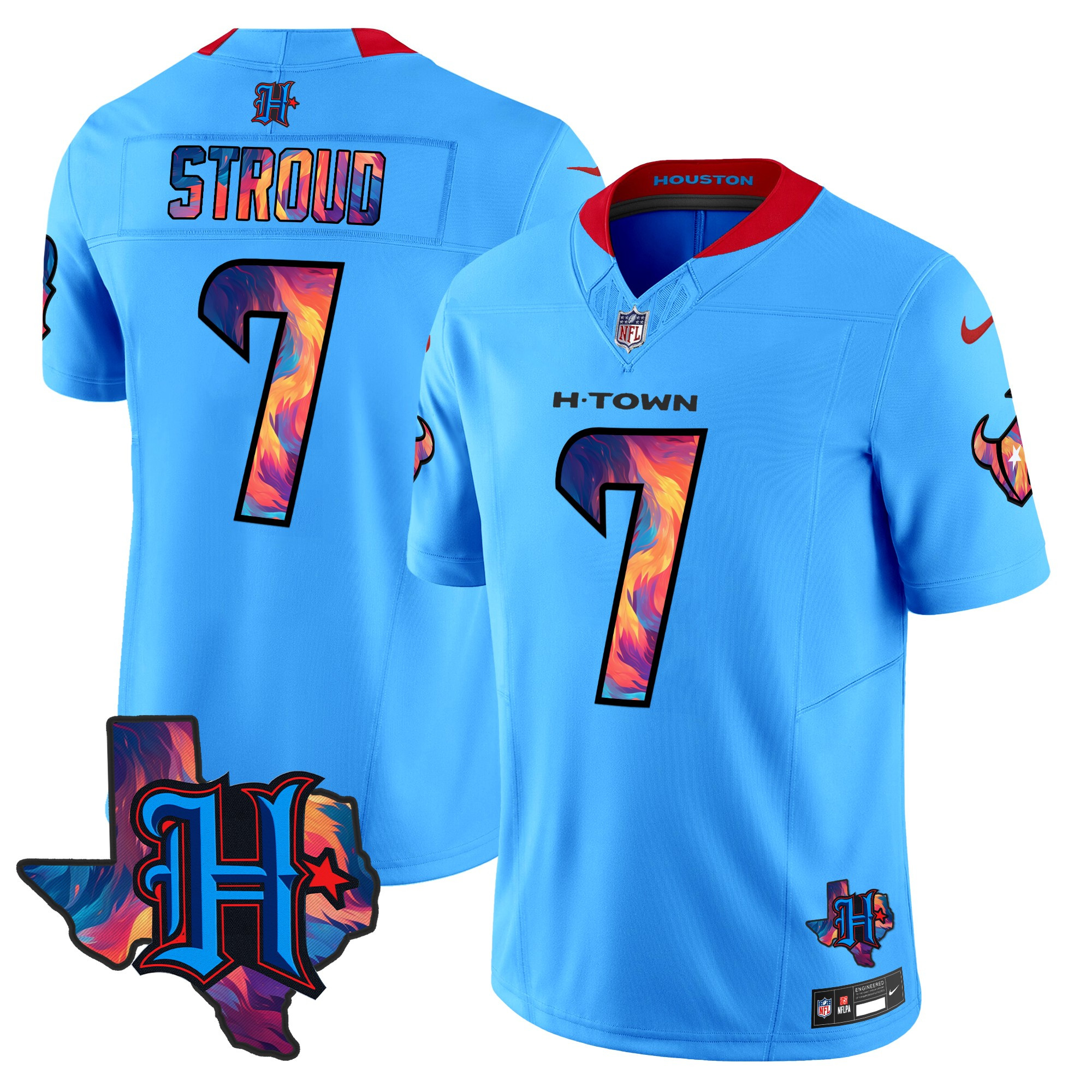 Men's C.J. Stroud Houston Texans 2024 Special Vapor Limited Blue Jersey - All Stitched