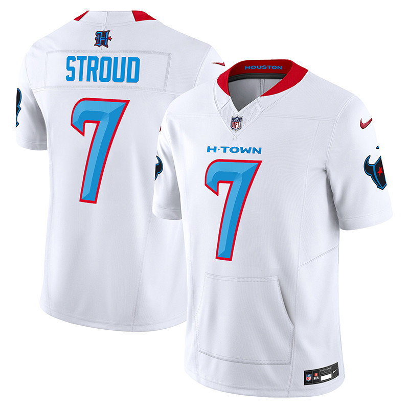 Men's C.J. Stroud Houston Texans 2024 Vapor Hand Warmer White Jersey - All Stitched
