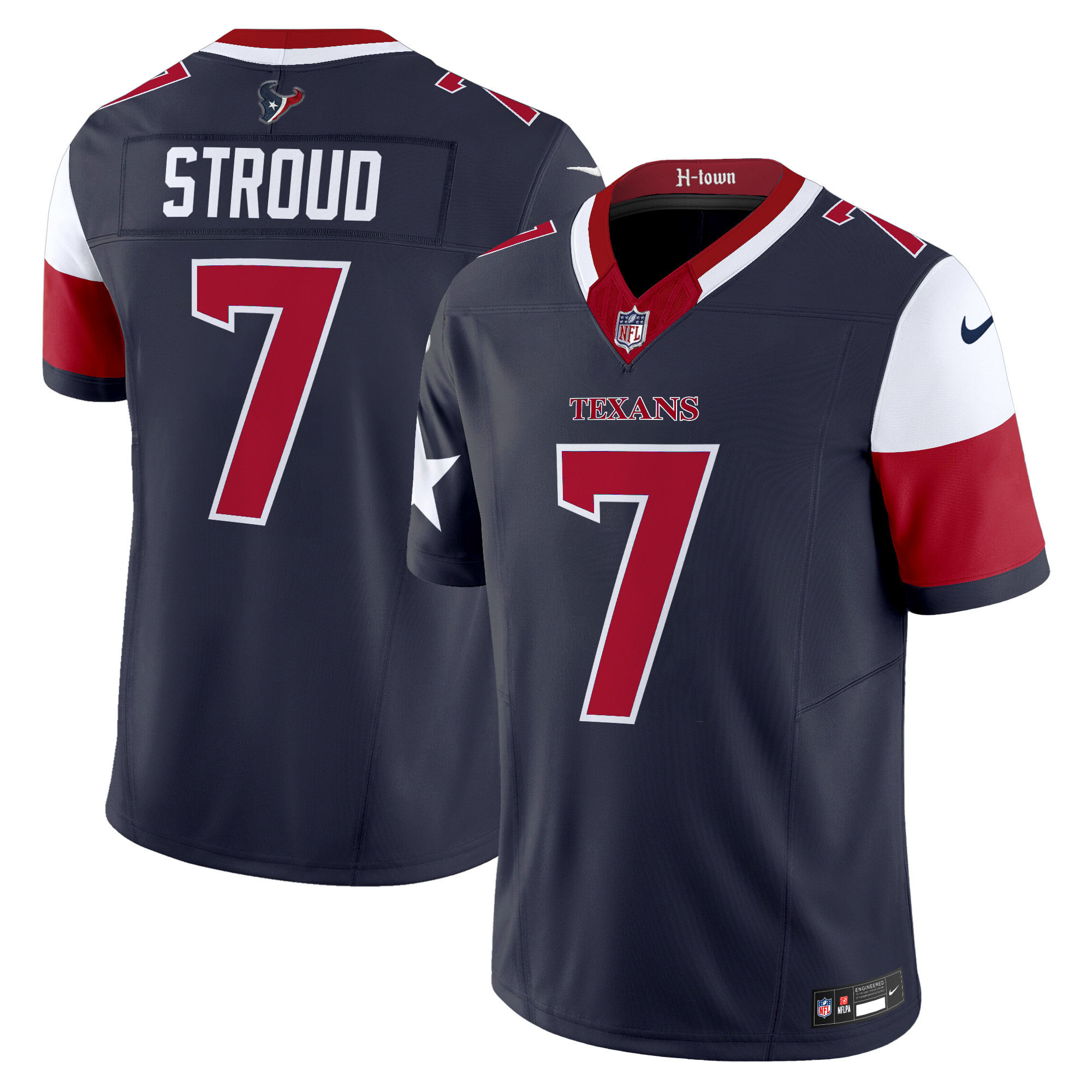 Men's C.J. Stroud Houston Texans 2024 Vapor Limited Navy Jersey - All Stitched