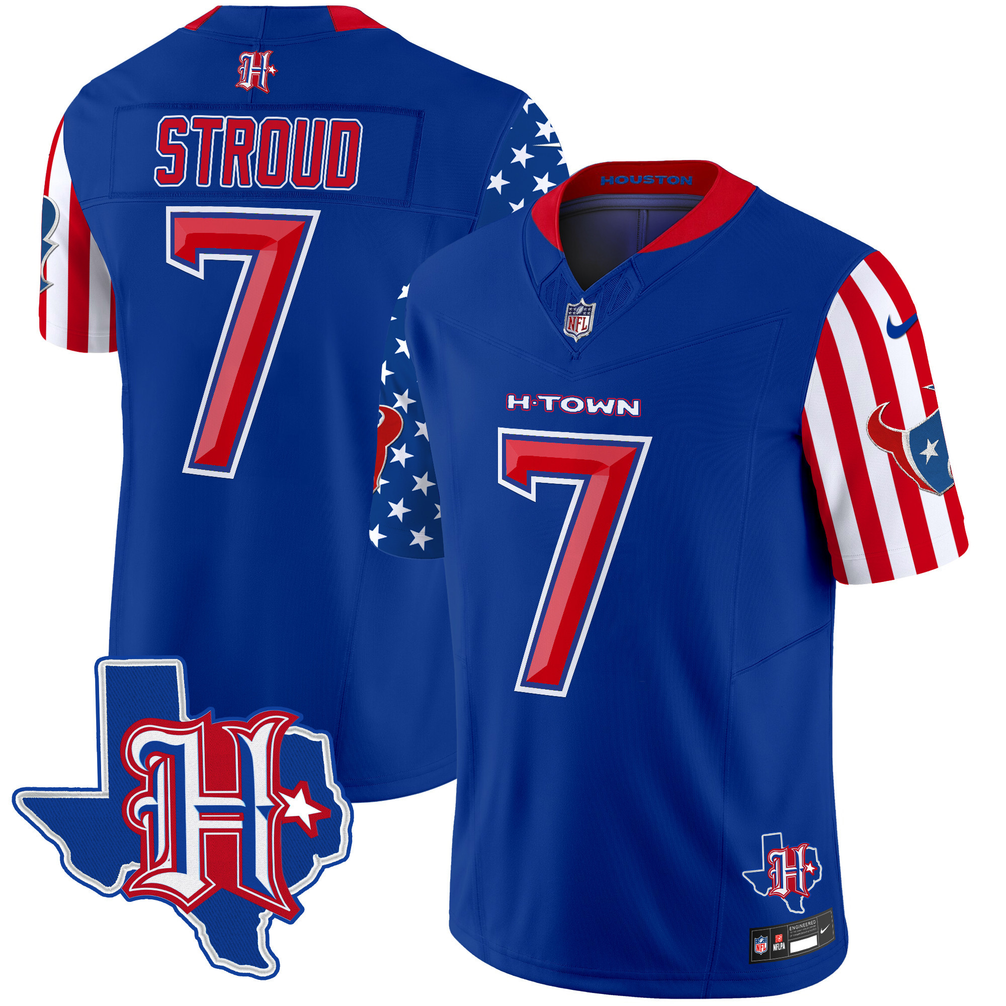 Men's C.J. Stroud Houston Texans American Style Vapor Limited Royal Jersey - All Stitched