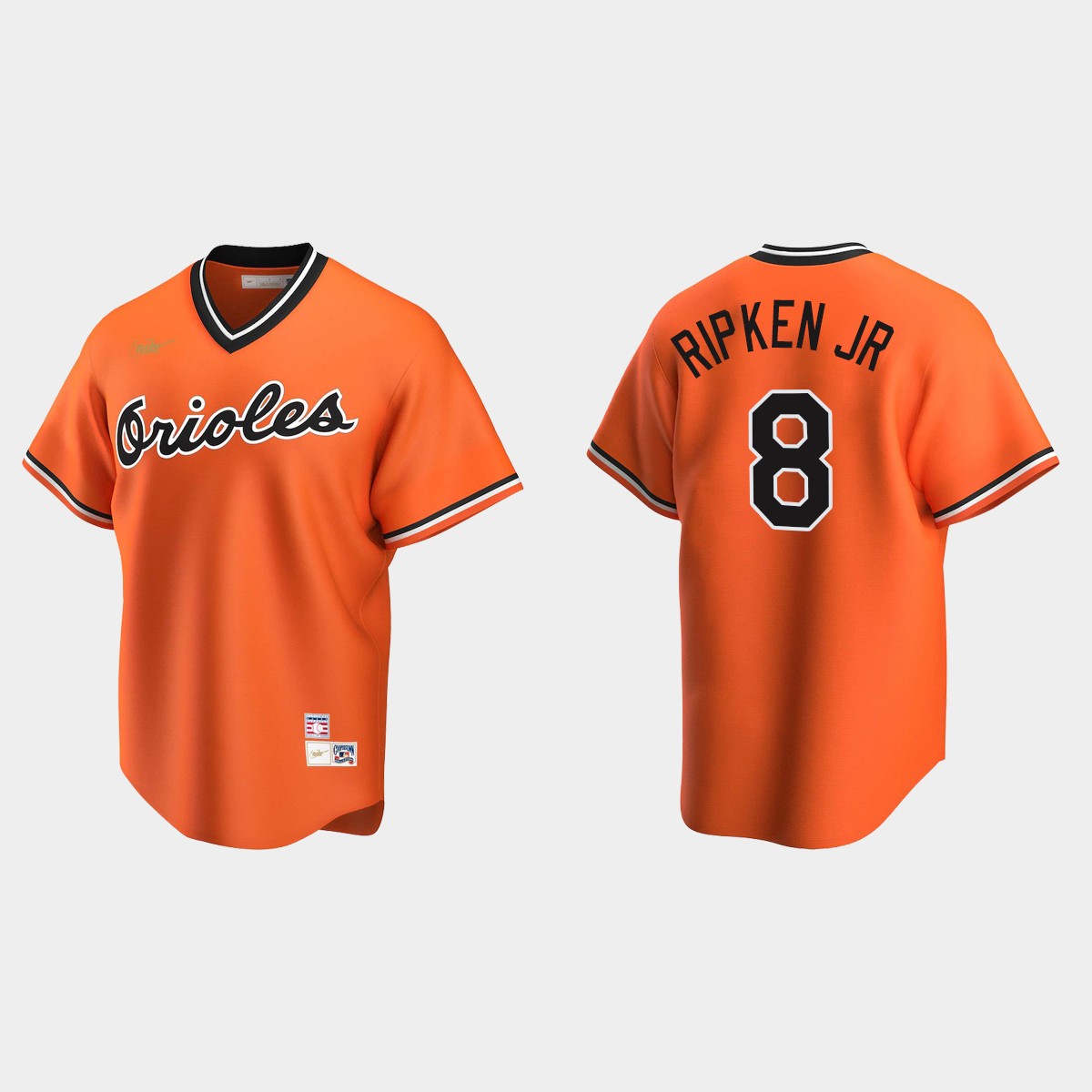 Men's Cal Ripken Jr. #8 Baltimore Orioles Cooperstown Collection Alternate Jersey - Orange