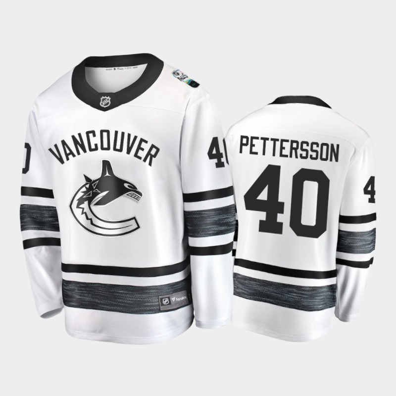 Men's Canucks Elias Pettersson #40 2019 NHL All-Star Player Jersey - White